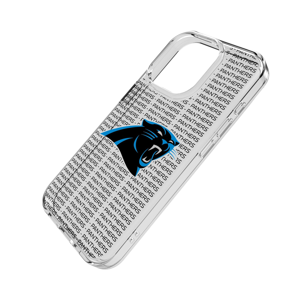Carolina Panthers Text Backdrop Clear Phone Case for Apple iPhone 2