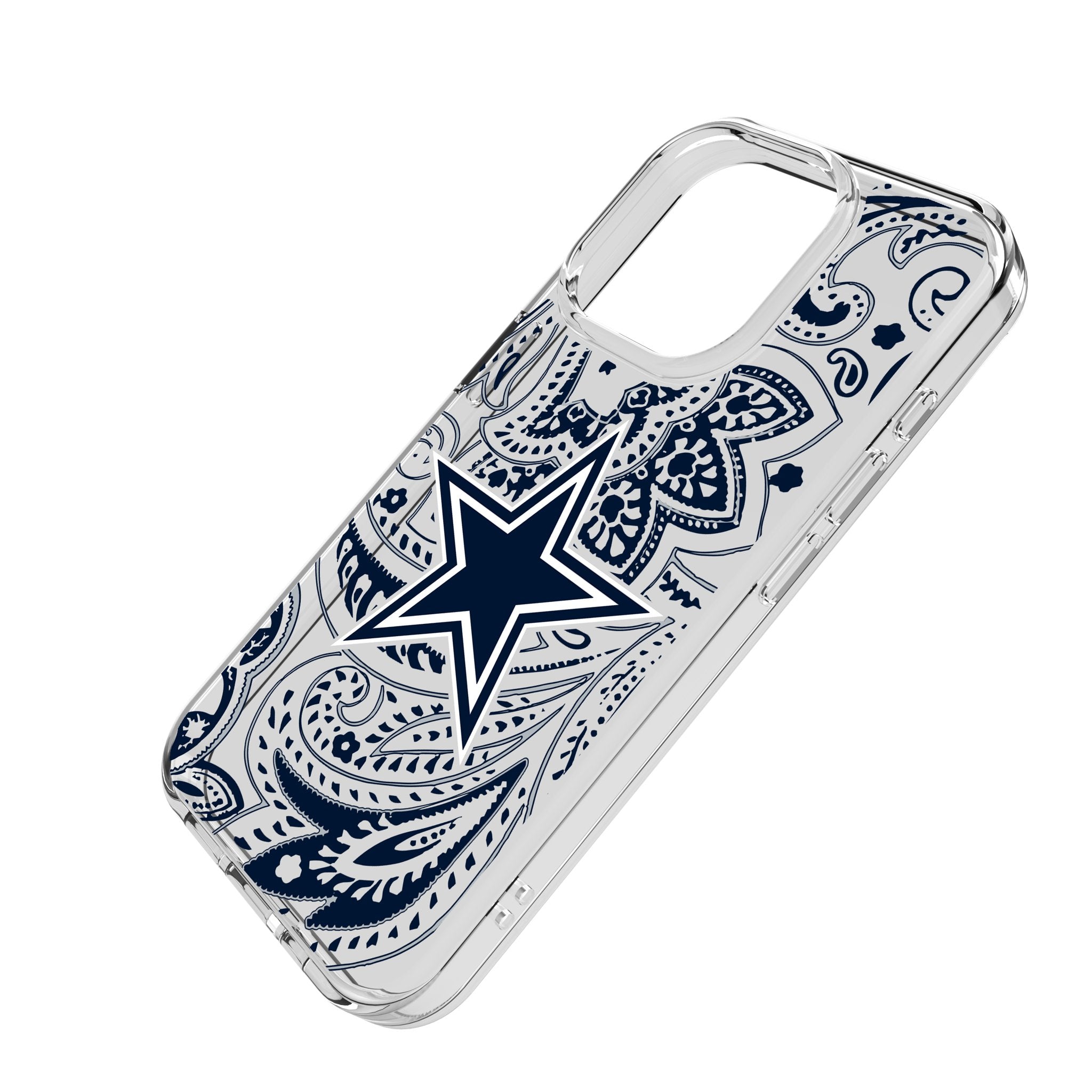 Dallas Cowboys Paisley Clear Phone Case for Apple iPhone