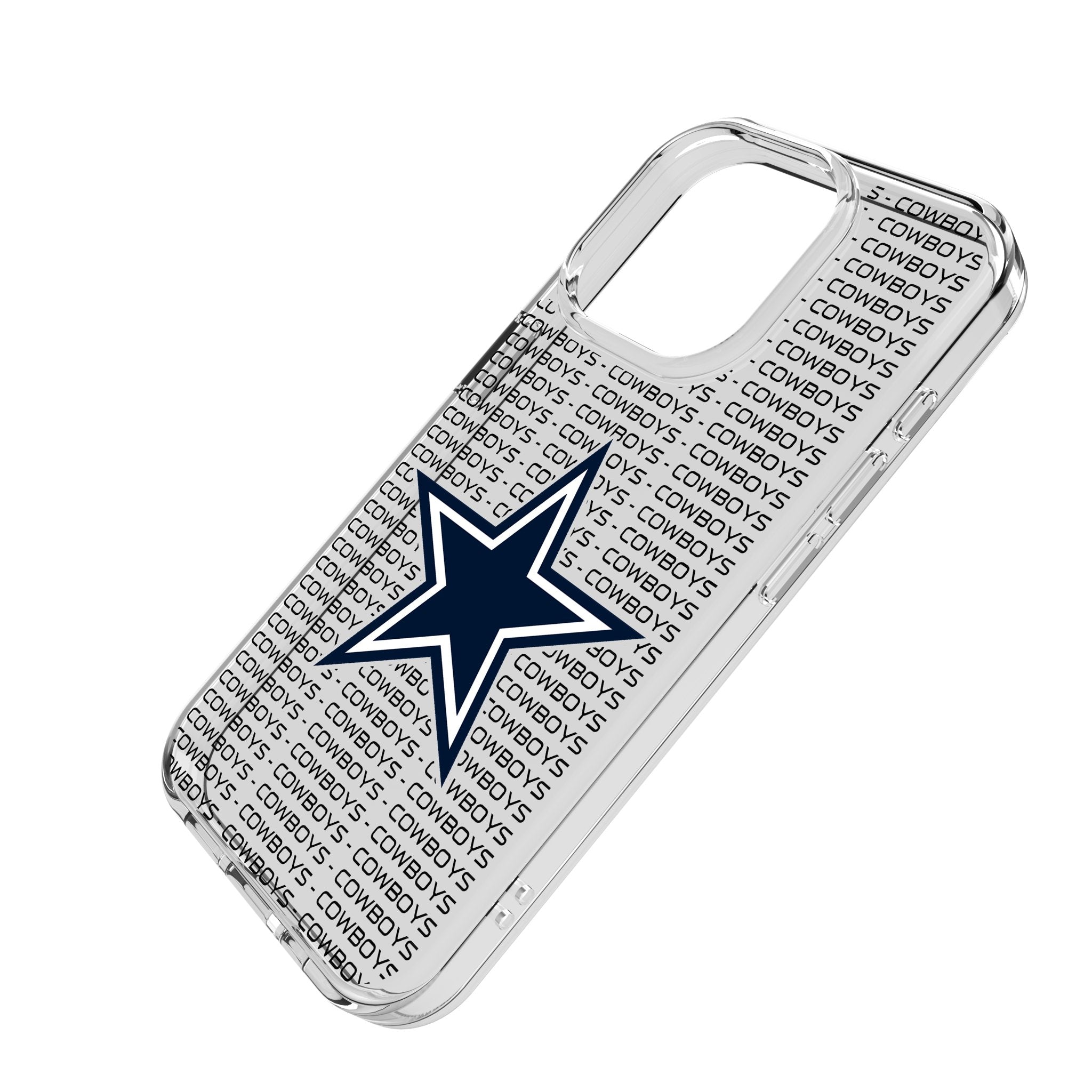 Dallas Cowboys Text Backdrop Clear Phone Case for Apple iPhone
