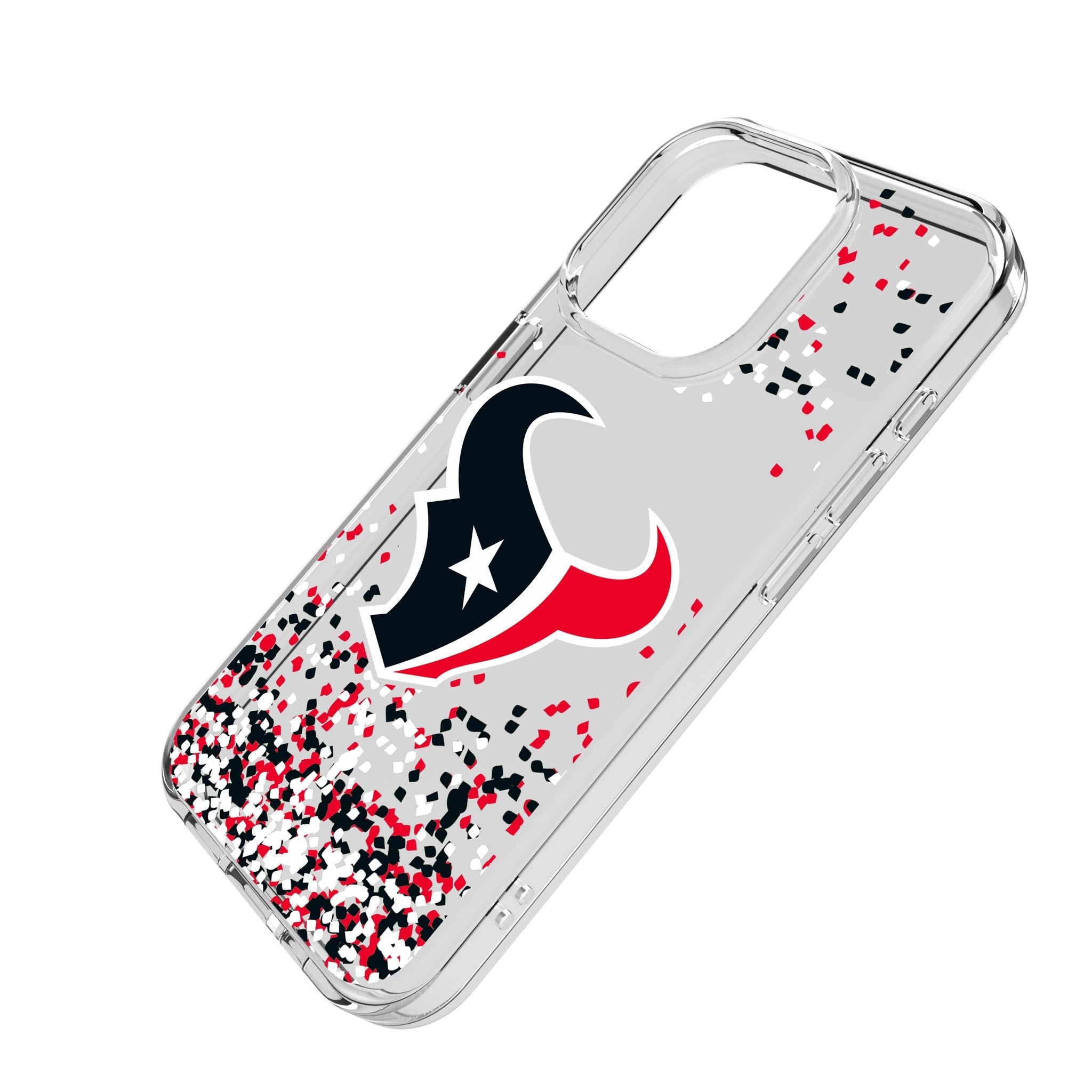 Houston Texans Confetti Clear Phone Case for Apple iPhone 2