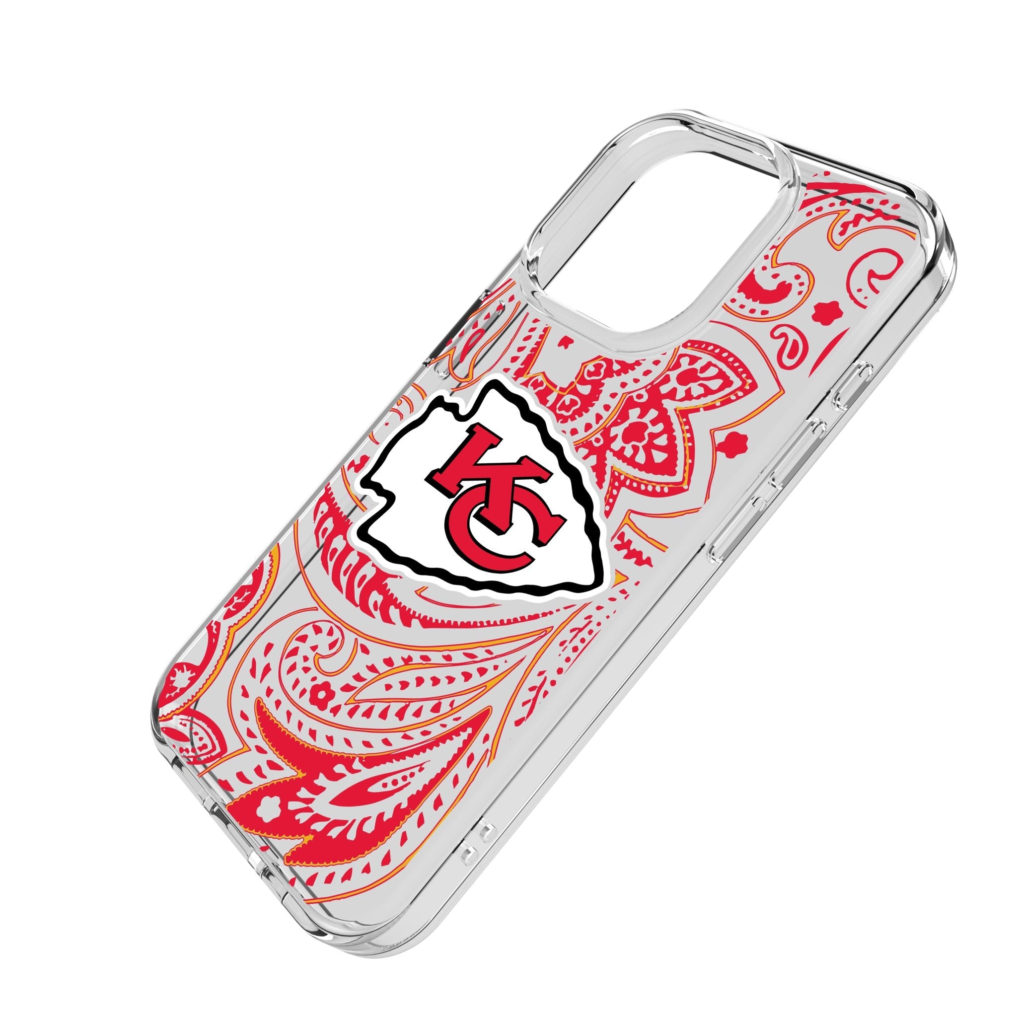 Kansas City Chiefs Paisley Clear Phone Case for Apple iPhone 2