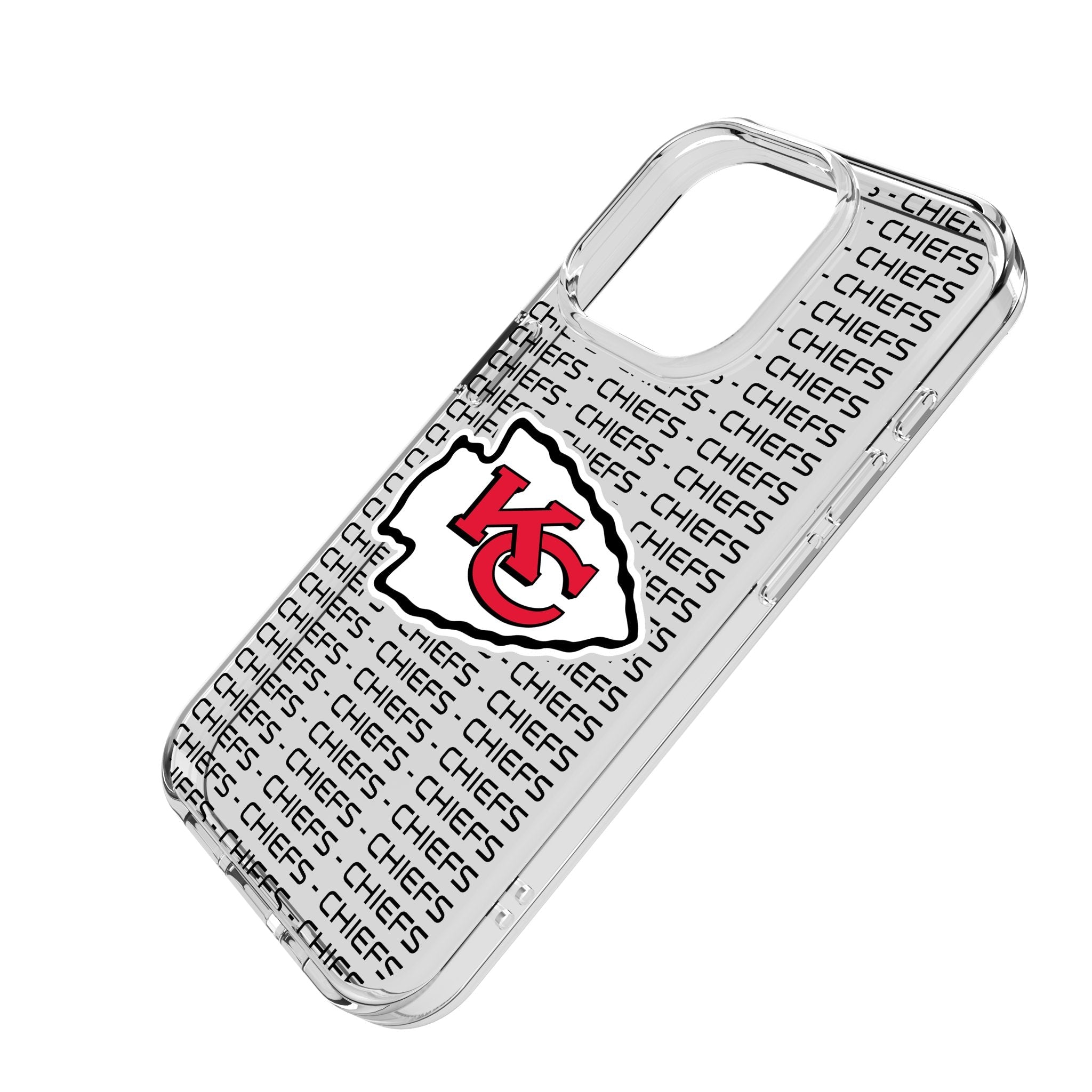 Kansas City Chiefs Text Backdrop Clear Phone Case for Apple iPhone 2