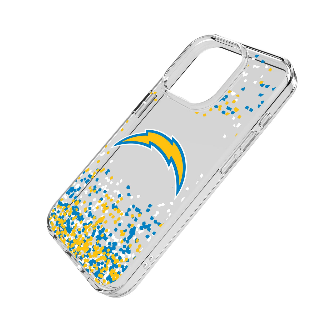 Los Angeles Chargers Confetti Clear Phone Case for Apple iPhone 2
