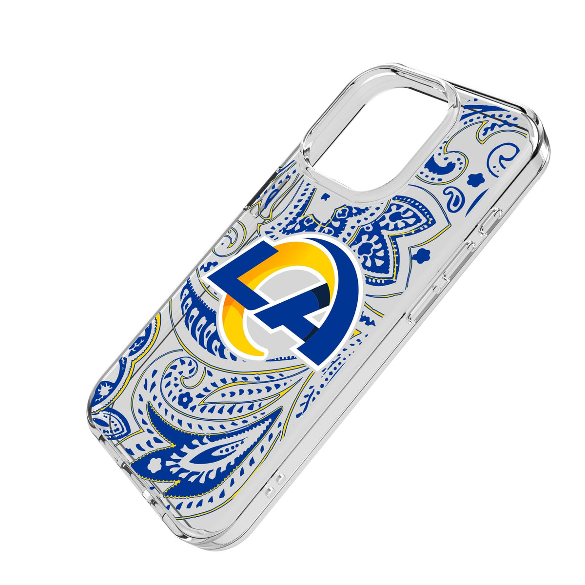 Los Angeles Rams Paisley Clear Phone Case for Apple iPhone 2