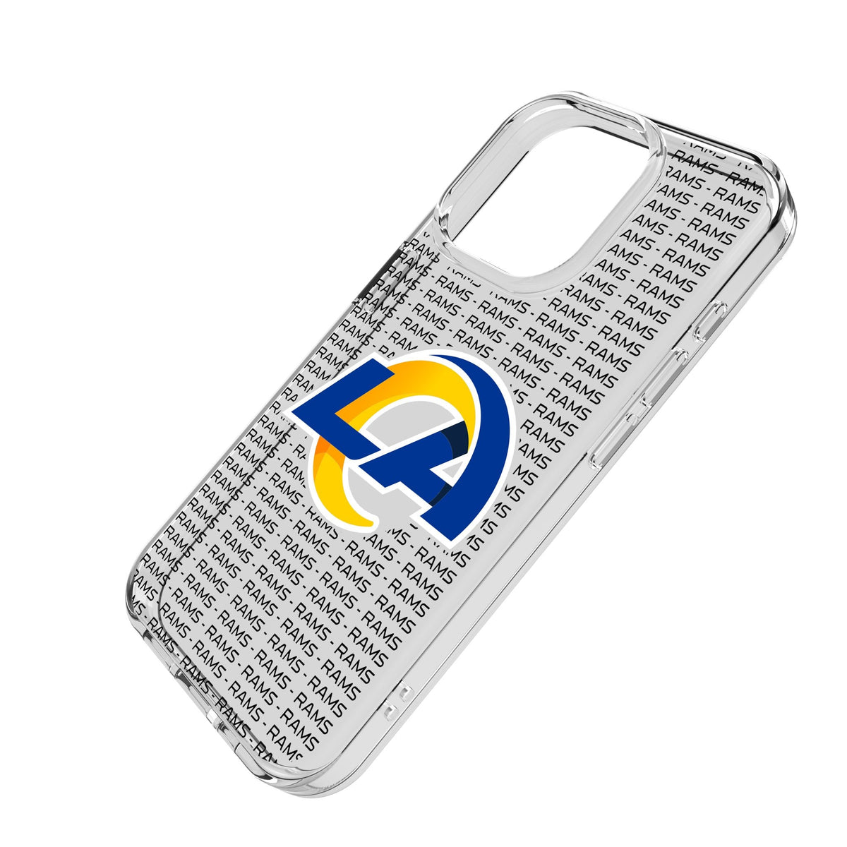 Los Angeles Rams Text Backdrop Clear Phone Case for Apple iPhone 2