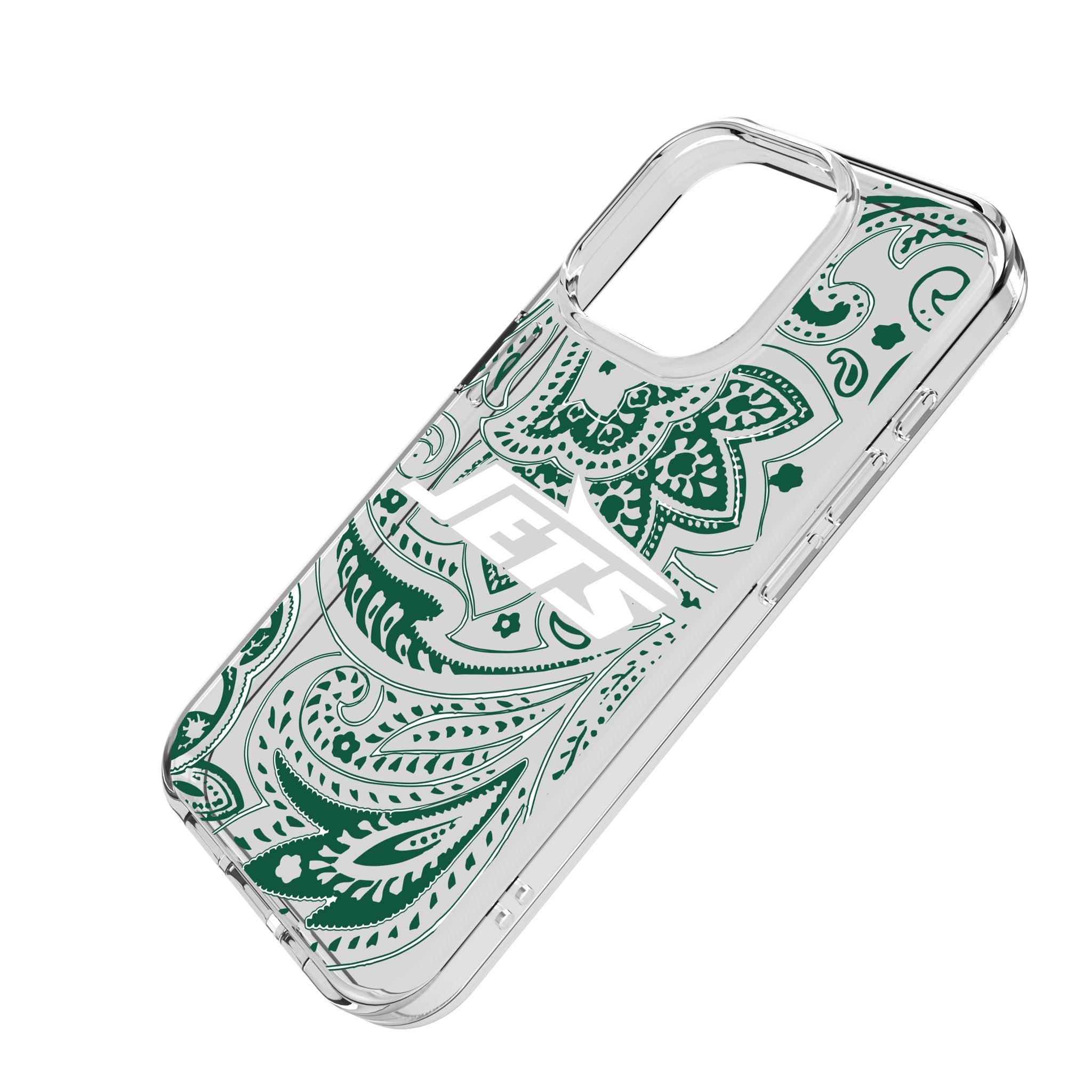 New York Jets Paisley Clear Phone Case for Apple iPhone 2