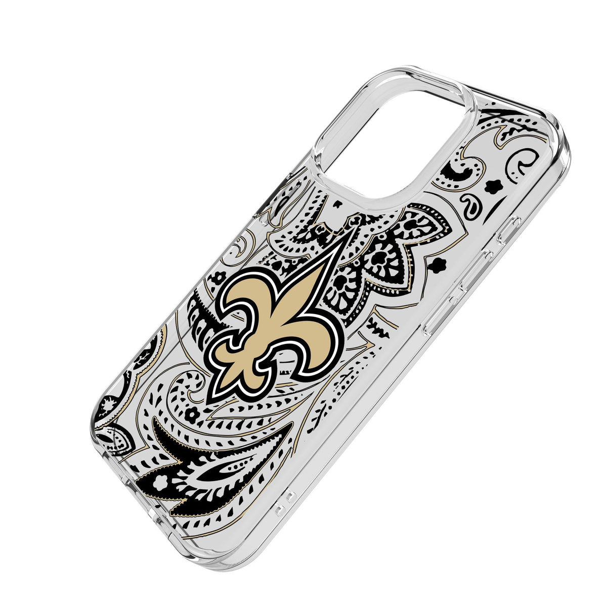 New Orleans Saints Paisley Clear Phone Case for Apple iPhone 2