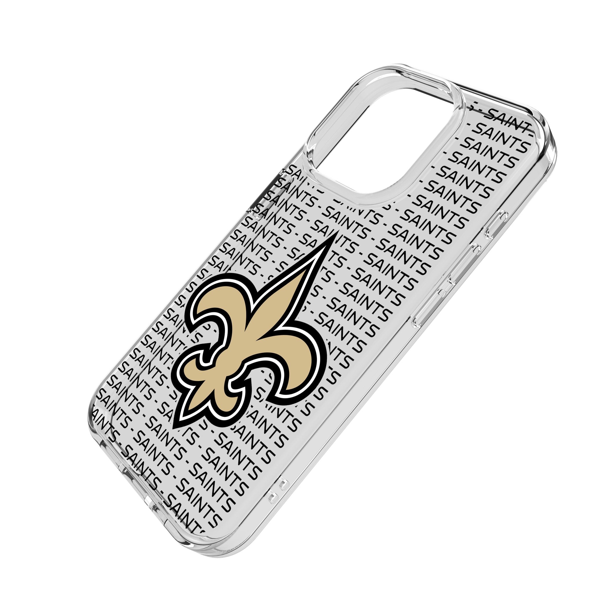 New Orleans Saints Text Backdrop Clear Phone Case for Apple iPhone 2