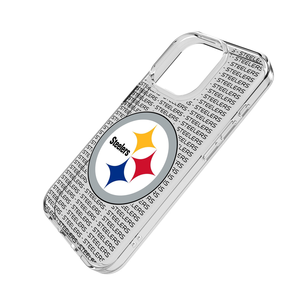 Pittsburgh Steelers Text Backdrop Clear Phone Case for Apple iPhone 2