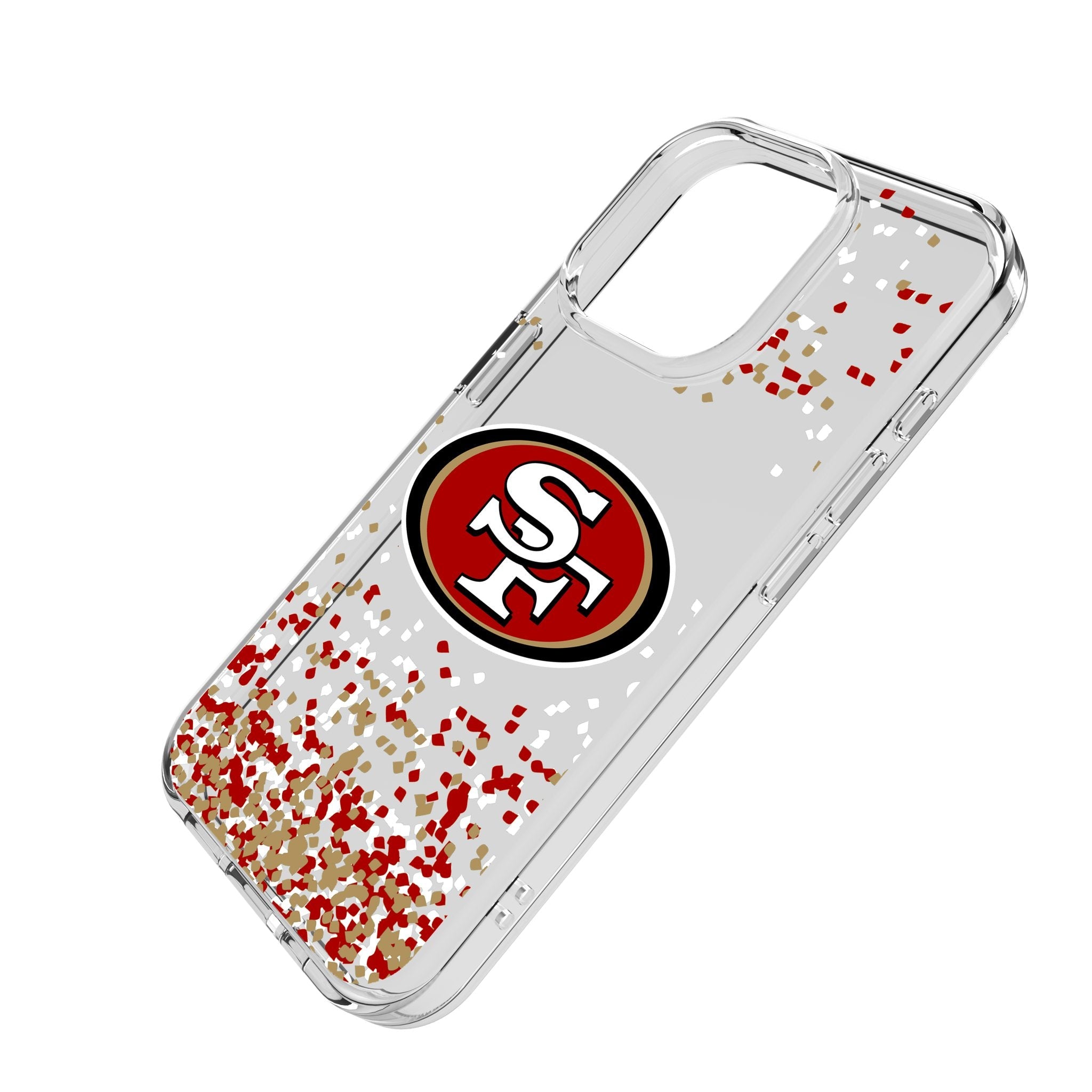 San Francisco 49ers Confetti Clear Phone Case for Apple iPhone 2