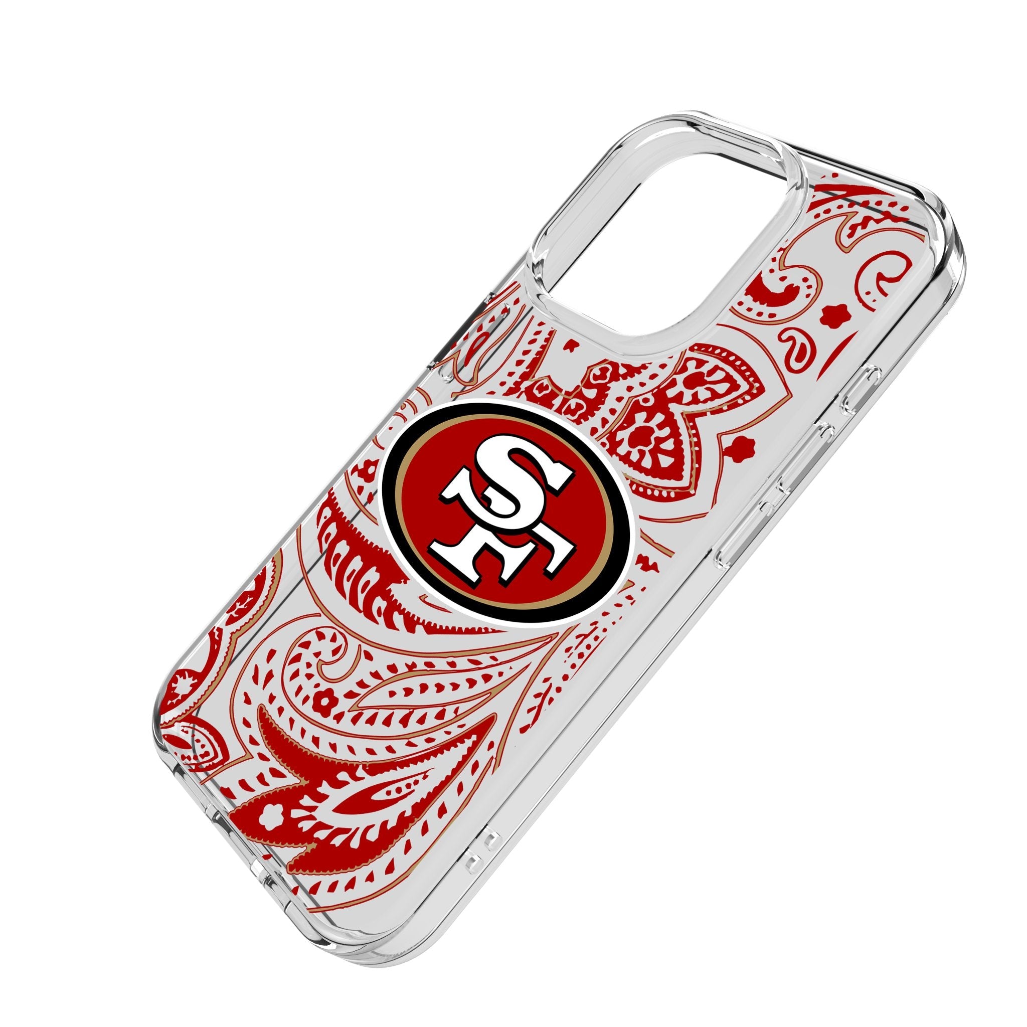 San Francisco 49ers Paisley Clear Phone Case for Apple iPhone 2