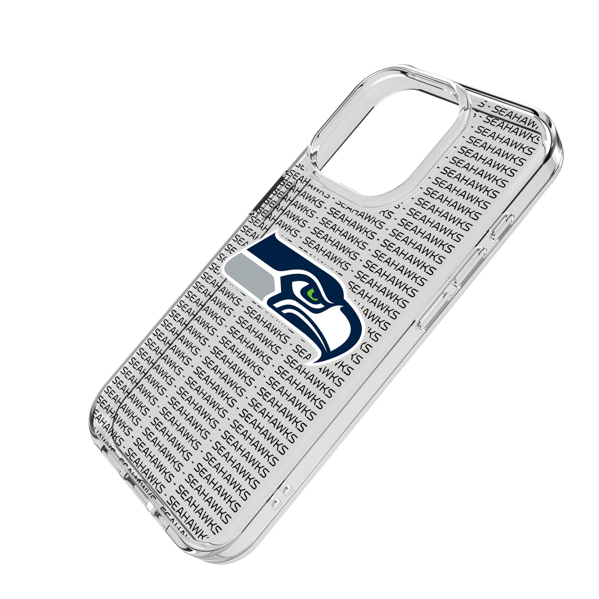 Seattle Seahawks Text Backdrop Clear Phone Case for Apple iPhone 2