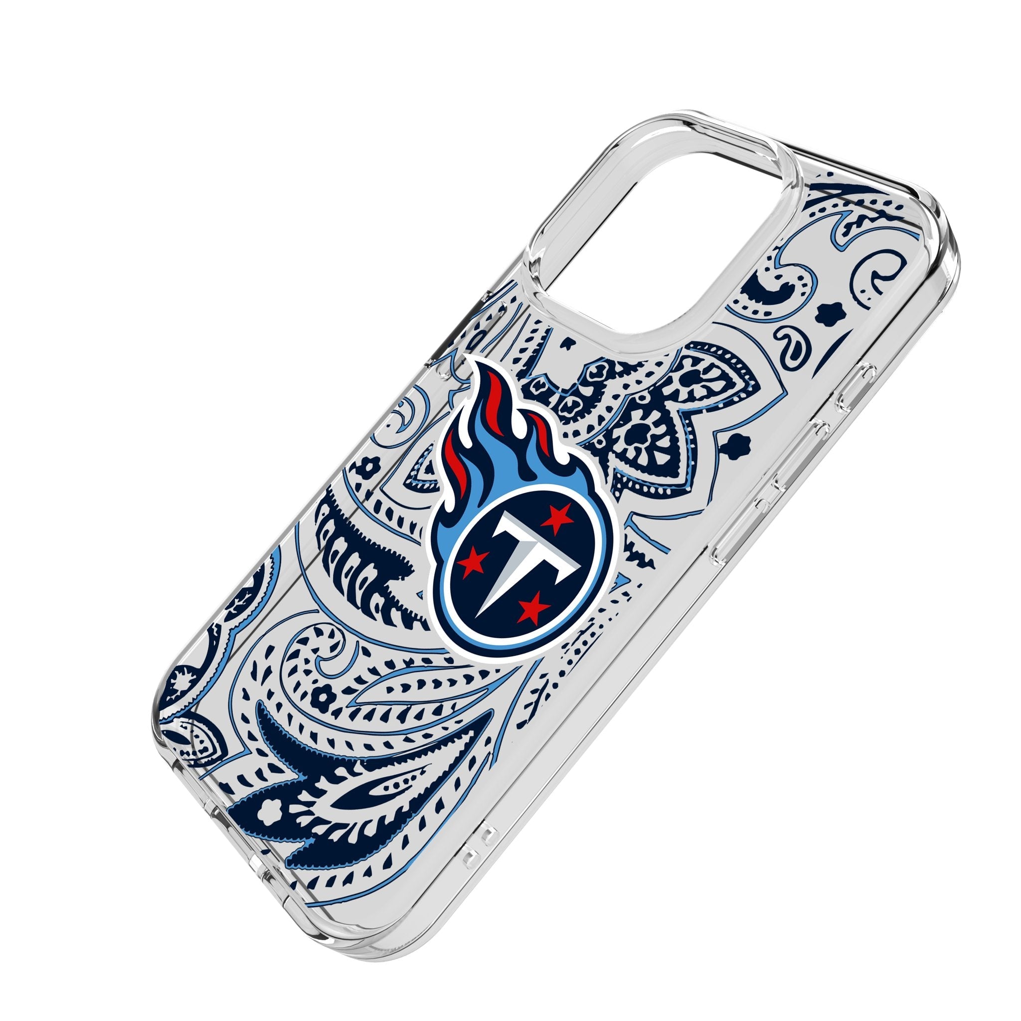 Tennessee Titans Paisley Clear Phone Case for Apple iPhone 2