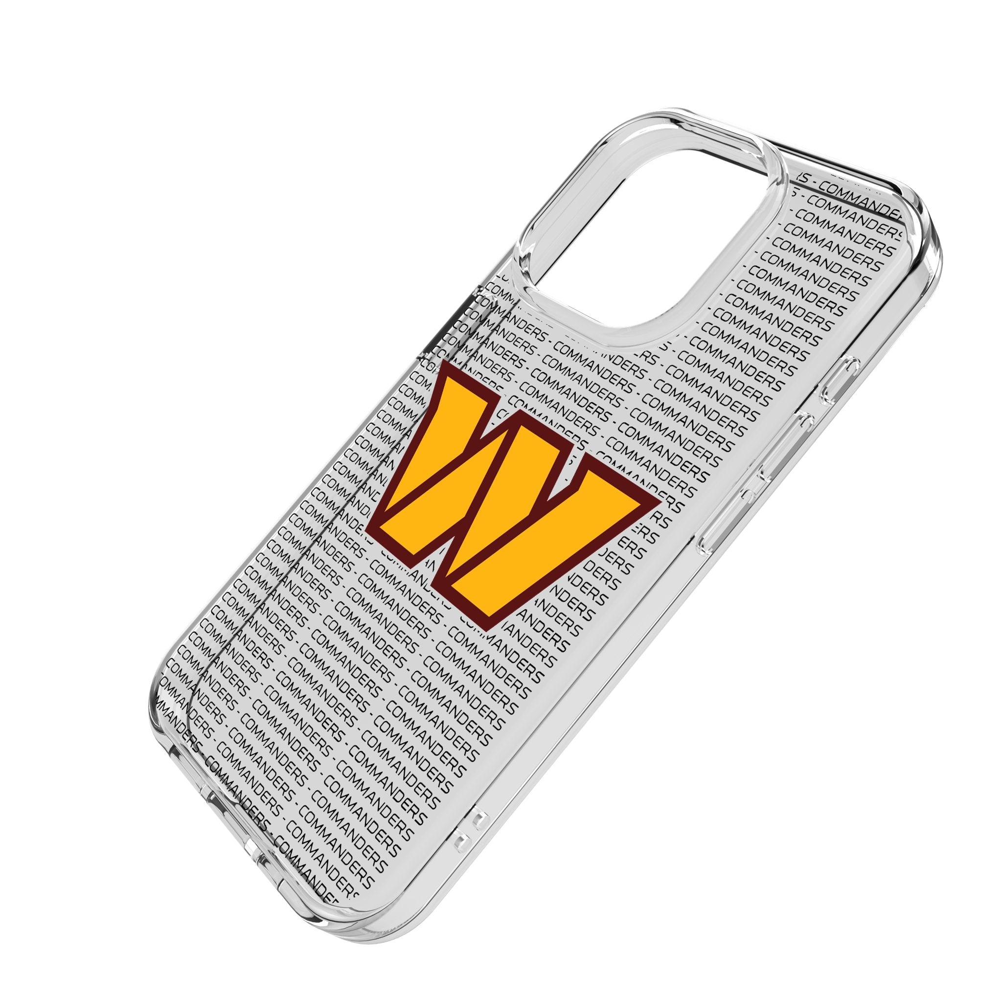 Washington Commanders Text Backdrop Clear Phone Case for Apple iPhone 2
