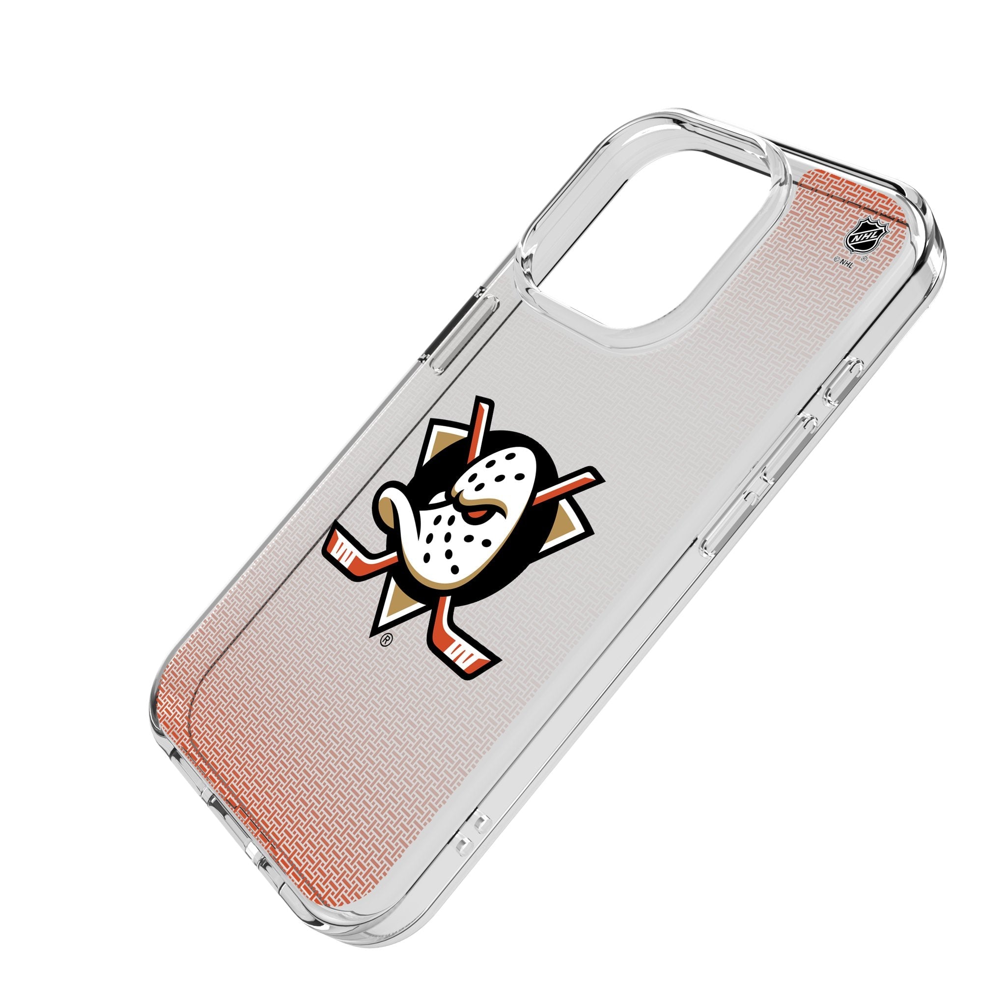 Anaheim Ducks Linen Clear Phone Case for Apple iPhone 2
