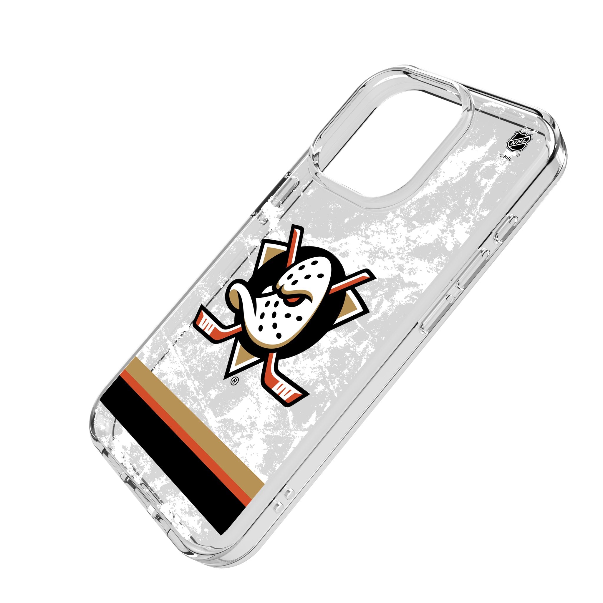 Anaheim Ducks Ice Stripe Clear Phone Case for Apple iPhone