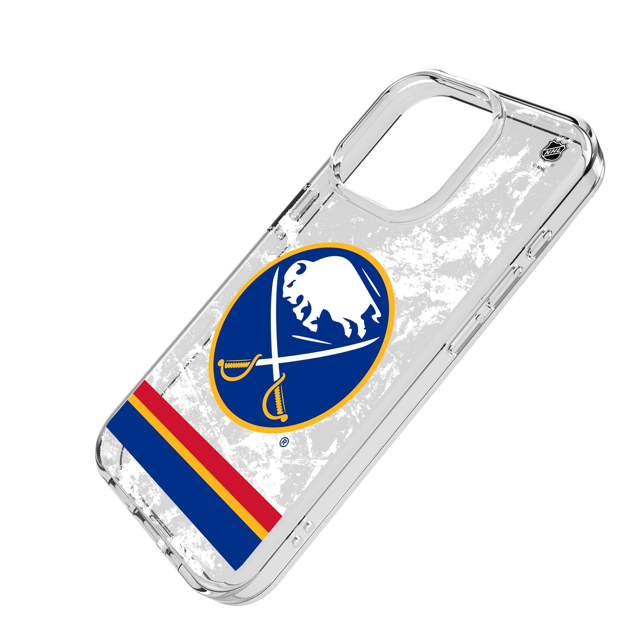 Buffalo Sabres Ice Stripe Clear Phone Case for Apple iPhone