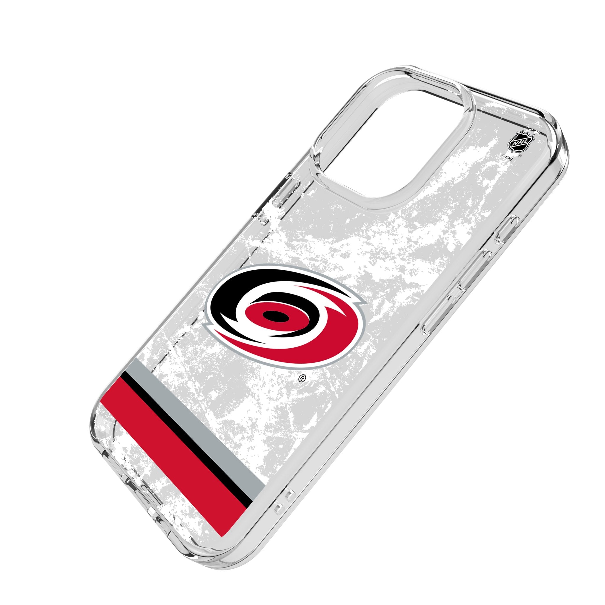Carolina Hurricanes Ice Stripe Clear Phone Case for Apple iPhone