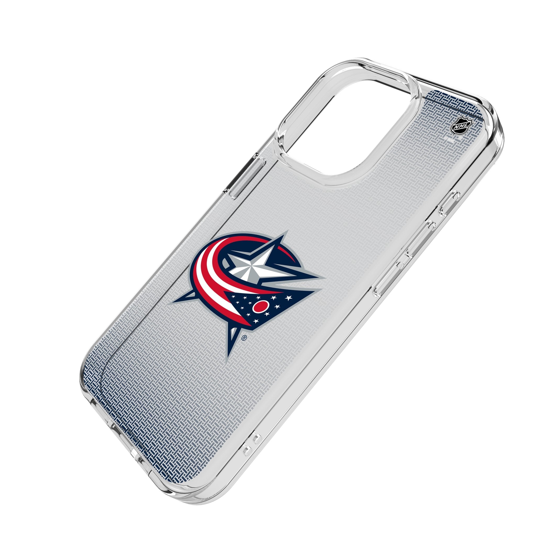 Columbus Blue Jackets Linen Clear Phone Case for Apple iPhone