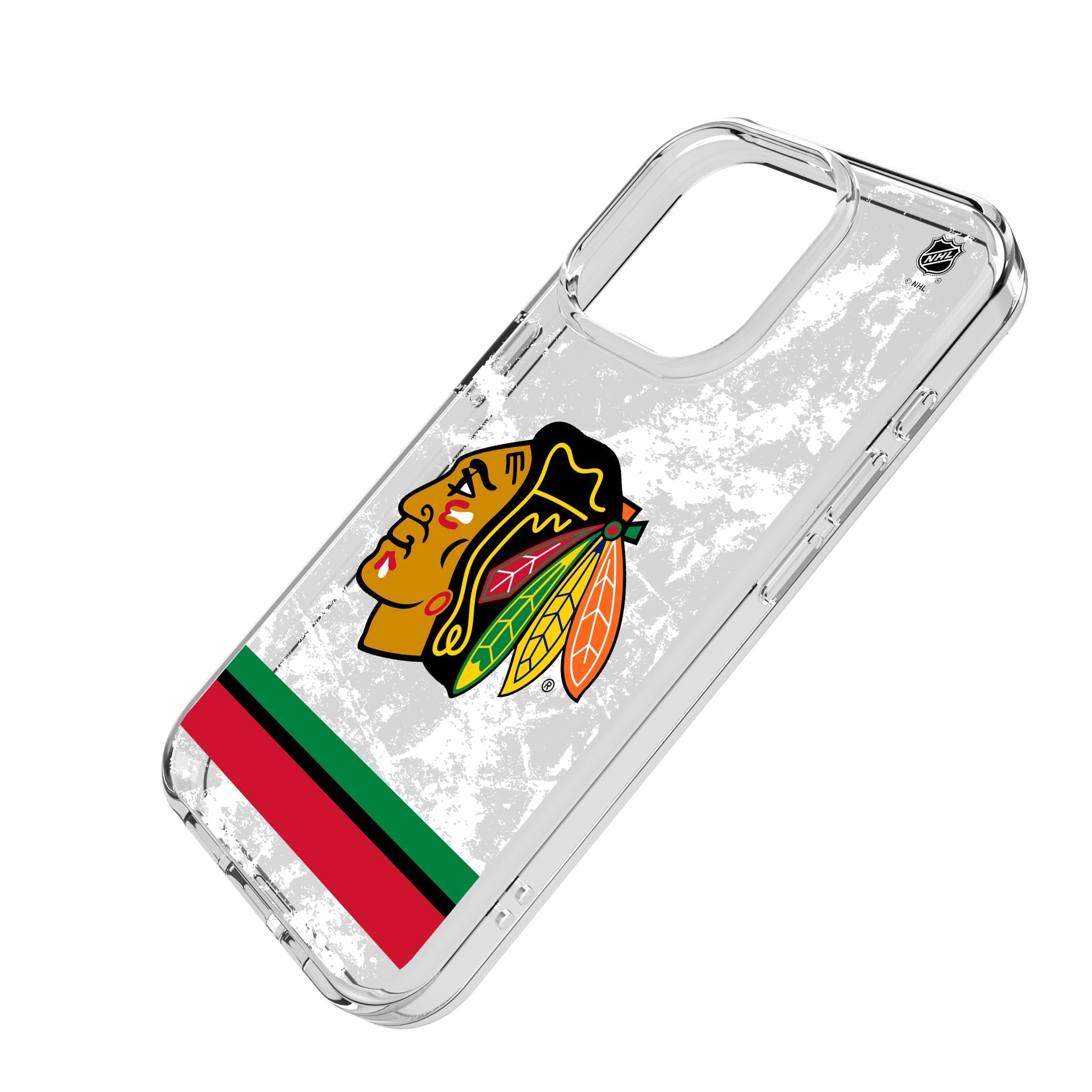 Chicago Blackhawks Ice Stripe Clear Phone Case for Apple iPhone