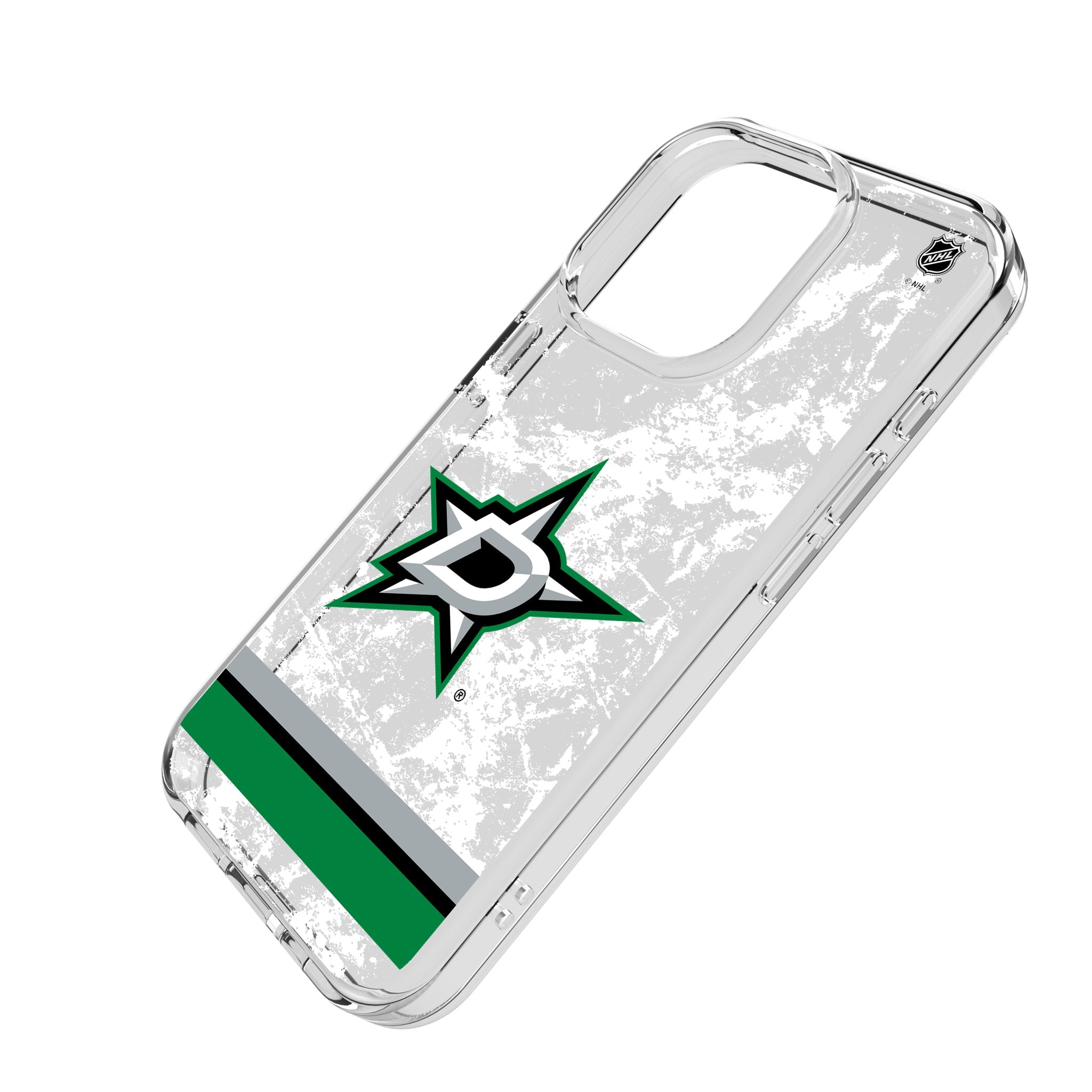 Dallas Stars Ice Stripe Clear Phone Case for Apple iPhone