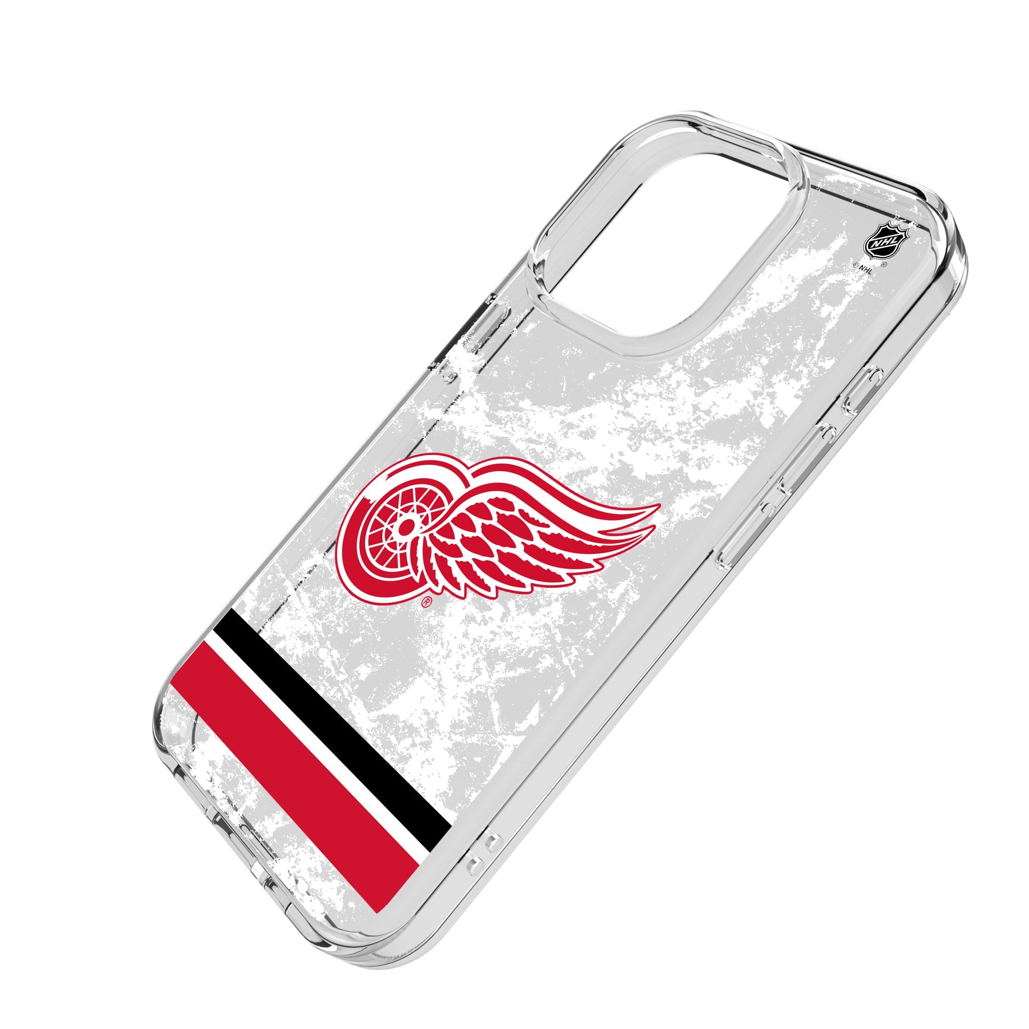 Detroit Red Wings Ice Stripe Clear Phone Case for Apple iPhone