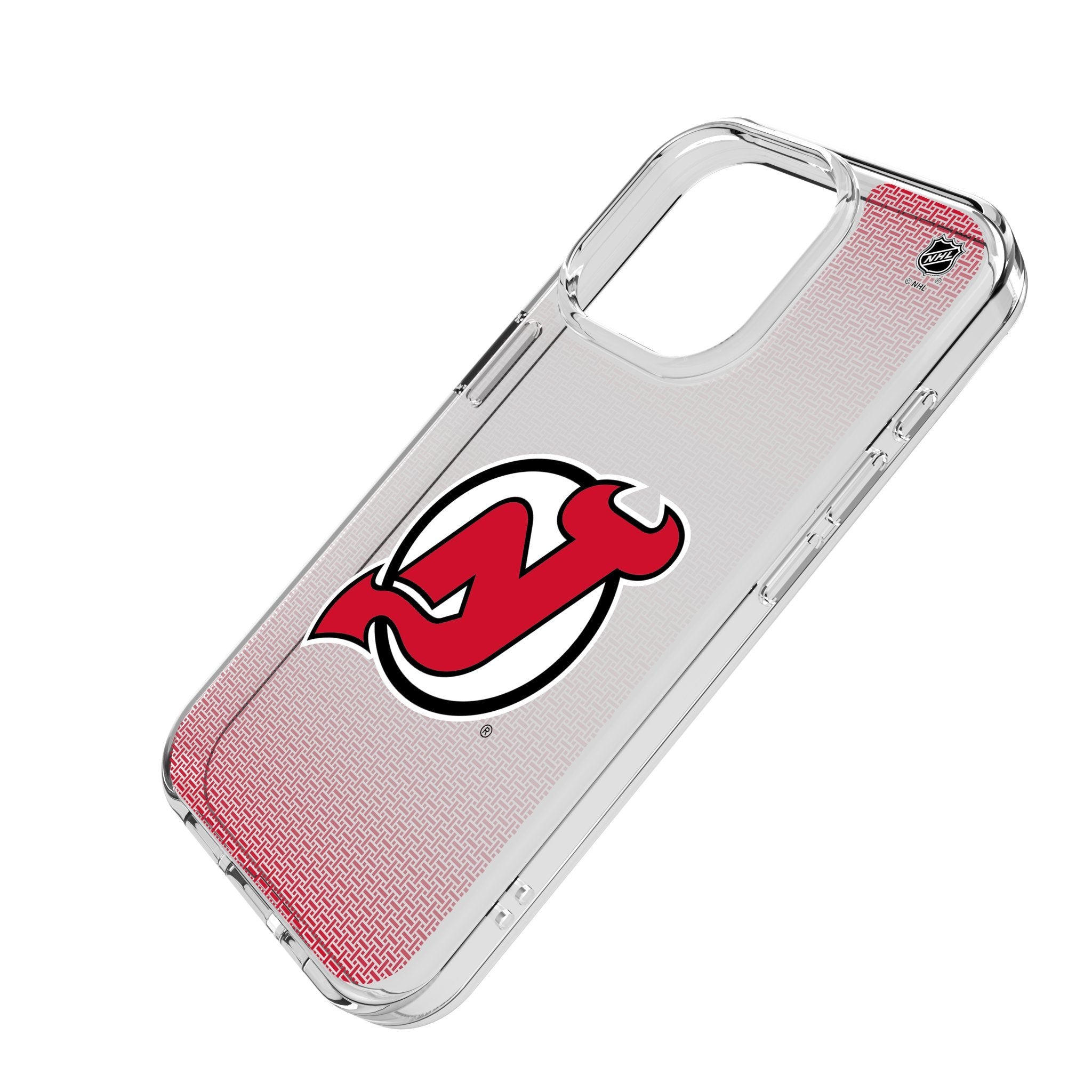 New Jersey Devils Linen Clear Phone Case for Apple iPhone