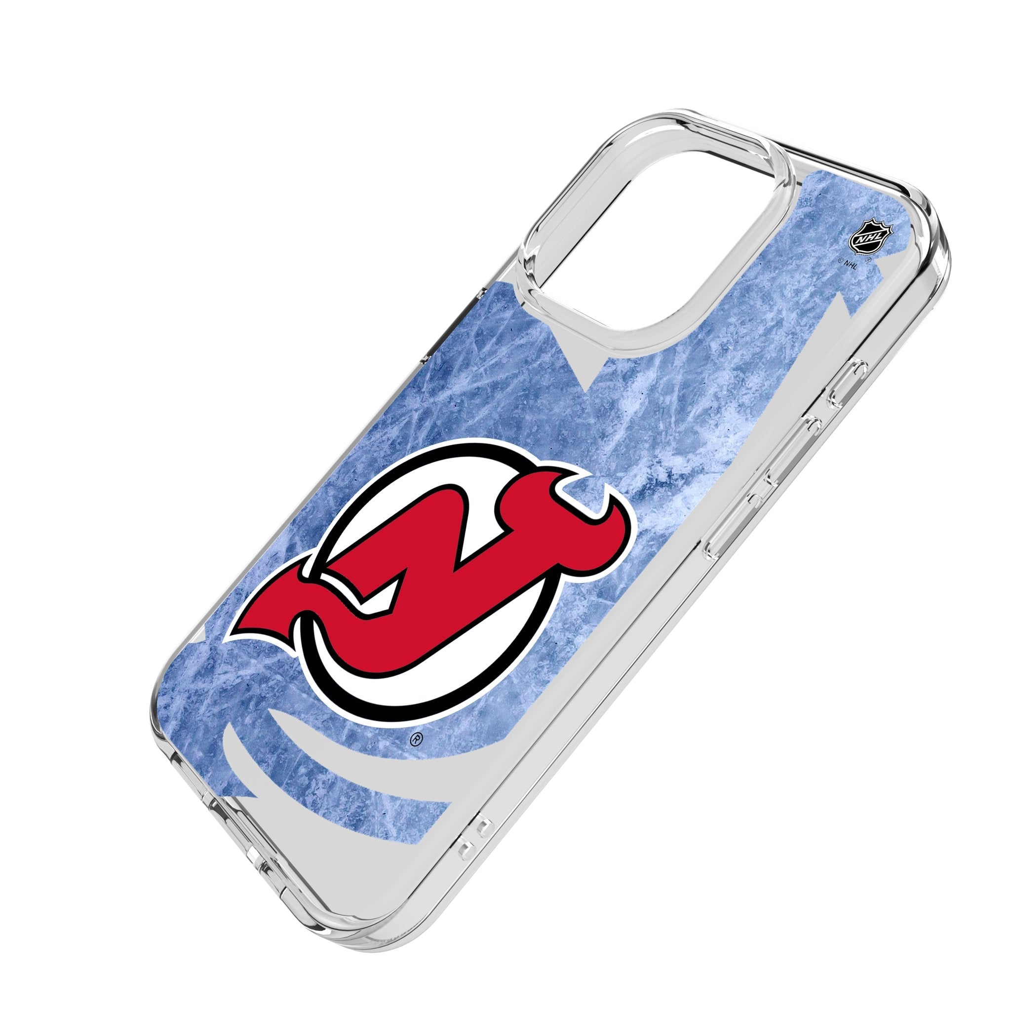 New Jersey Devils Ice Tilt Clear Phone Case for Apple iPhone