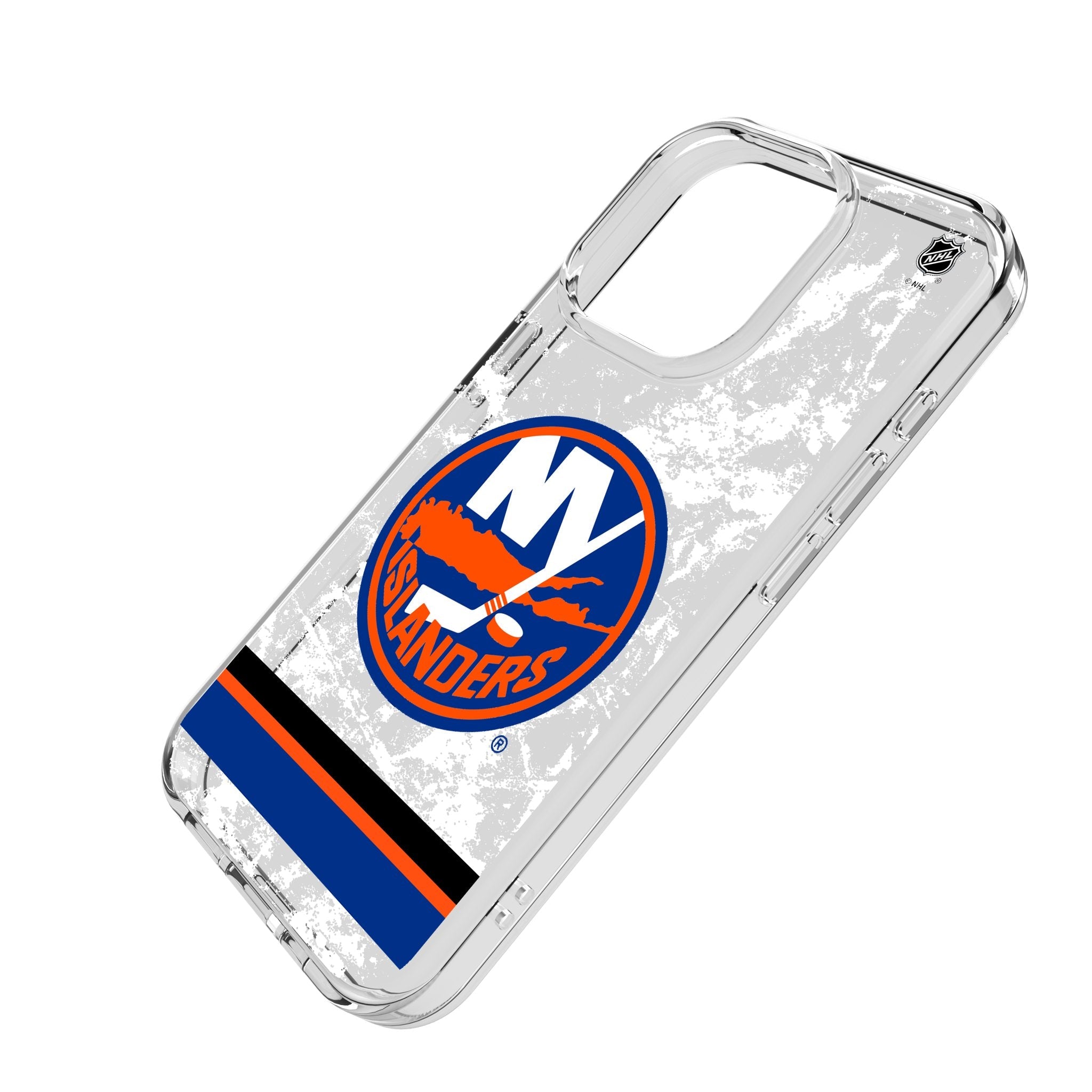 New York Islanders Ice Stripe Clear Phone Case for Apple iPhone