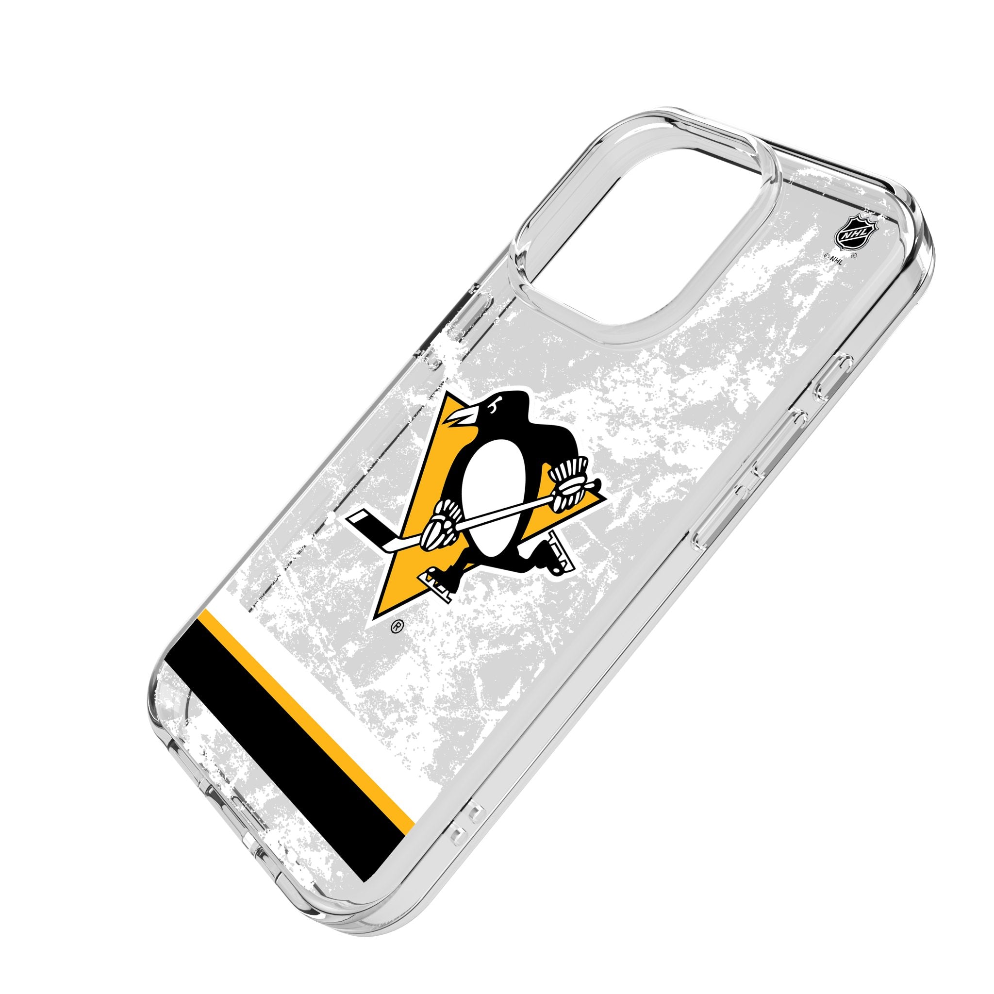 Pittsburgh Penguins Ice Stripe Clear Phone Case for Apple iPhone