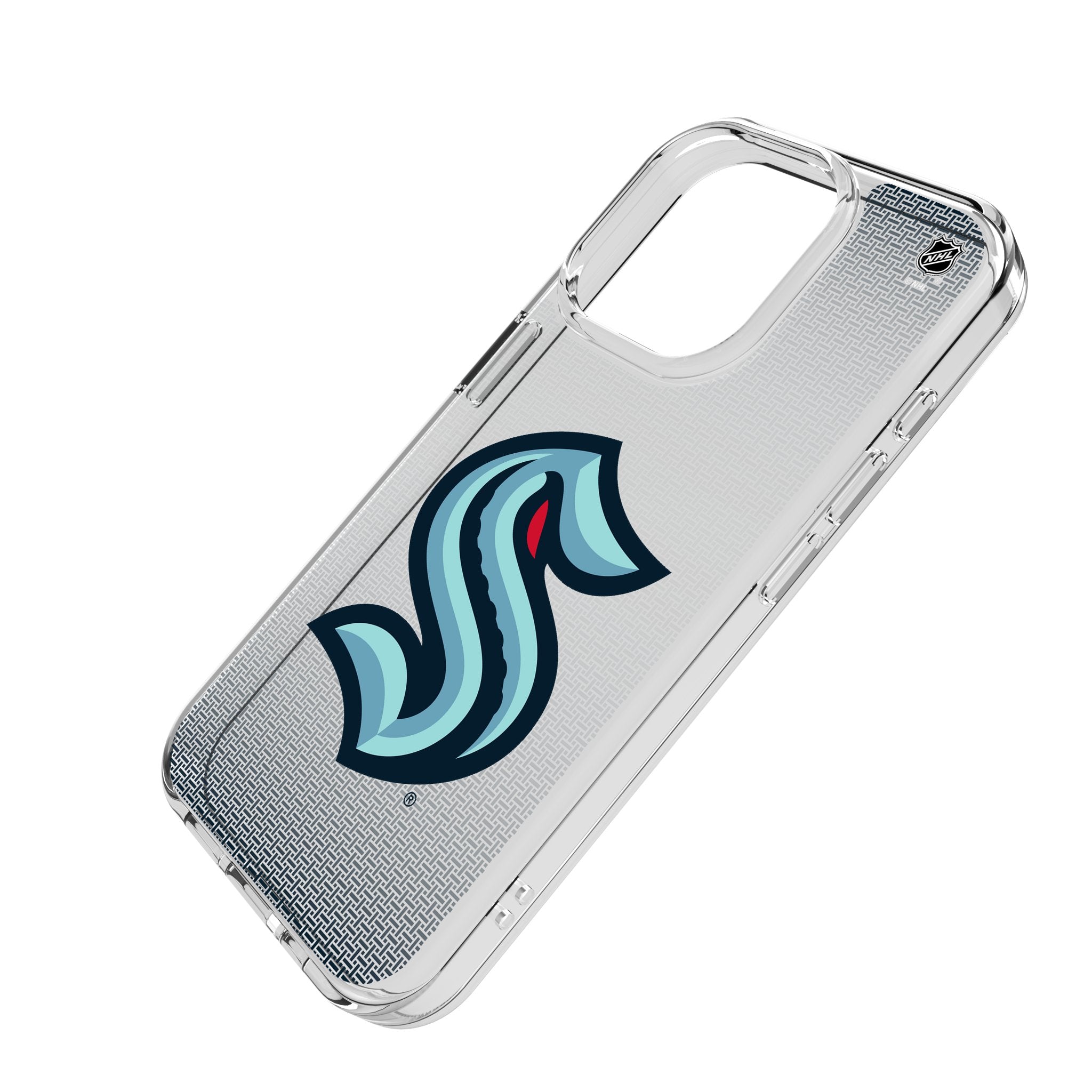 Seattle Kraken Linen Clear Phone Case for Apple iPhone