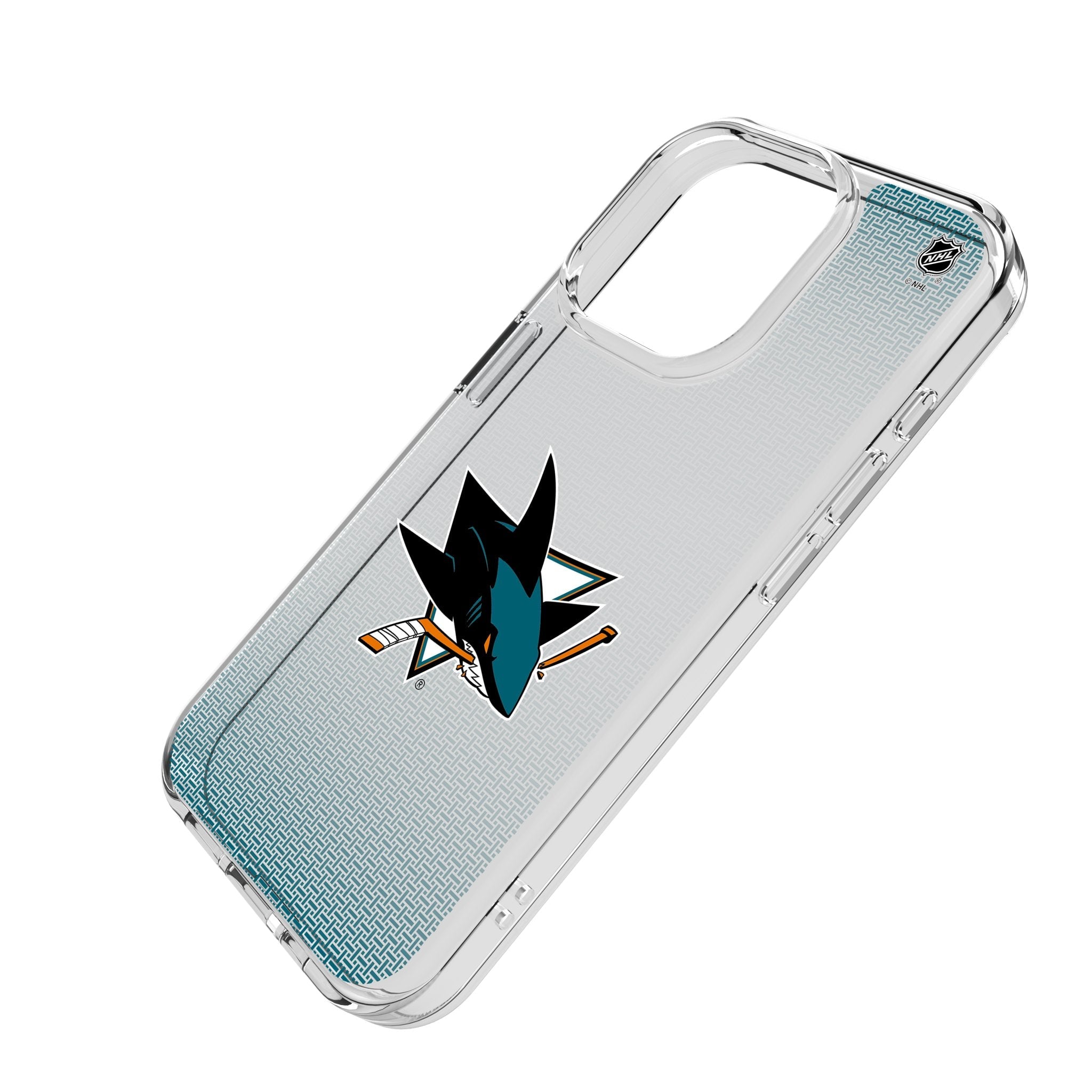San Jose Sharks Linen Clear Phone Case for Apple iPhone