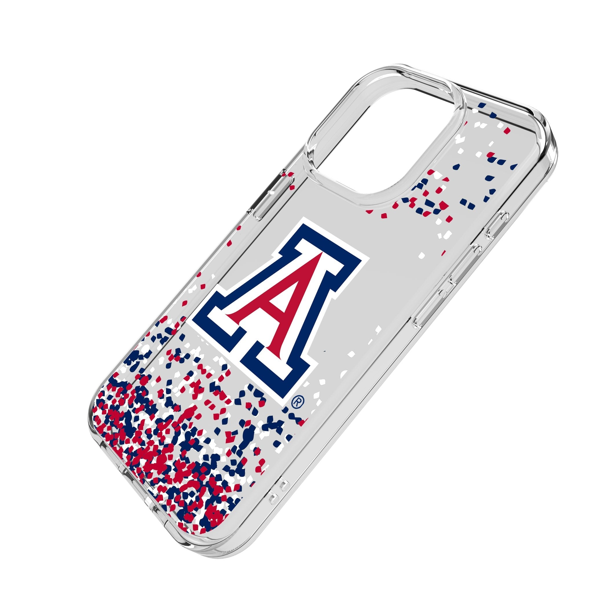 University of Arizona Wildcats Confetti Clear Phone Case for Apple iPhone 2