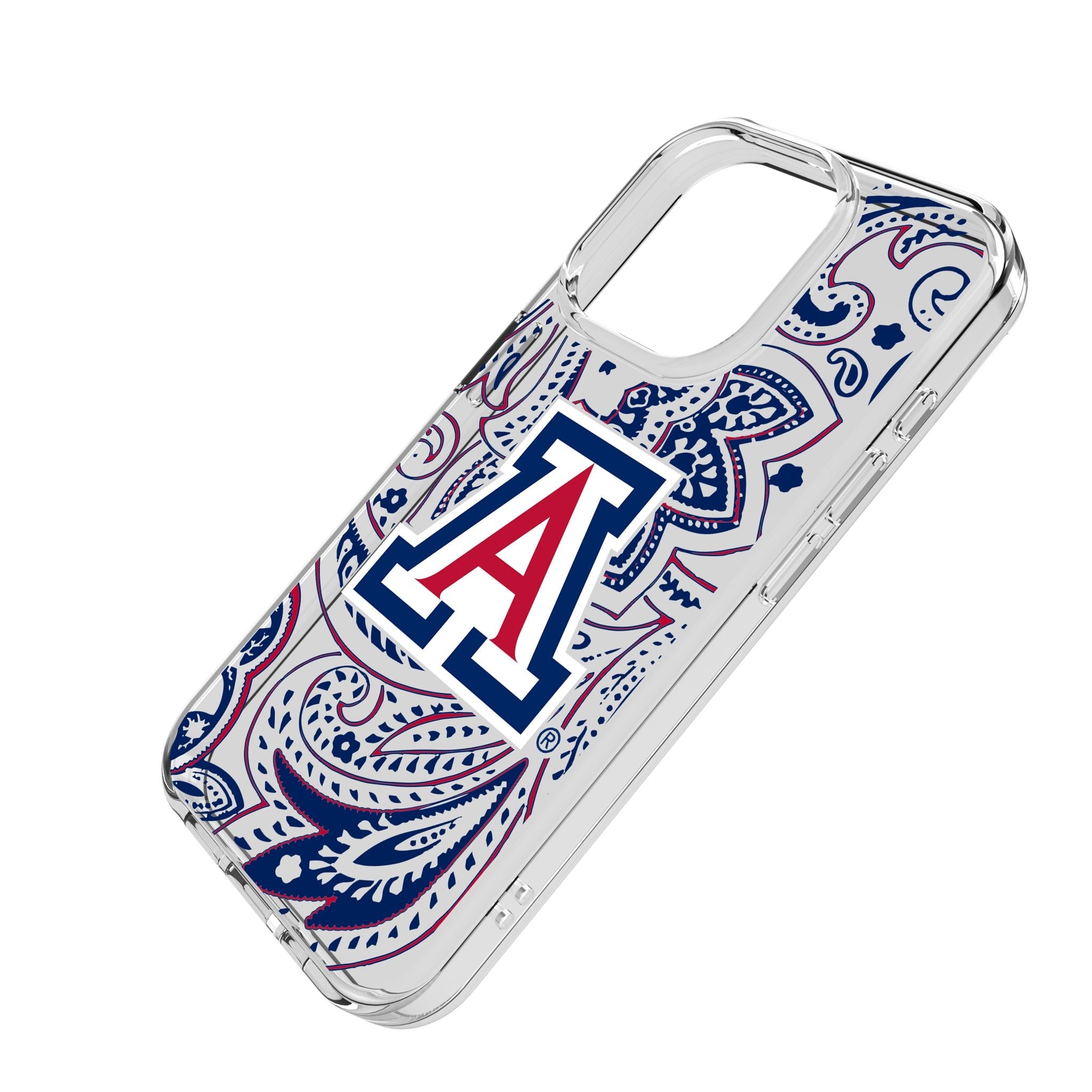 University of Arizona Wildcats Paisley Clear Phone Case for Apple iPhone 2