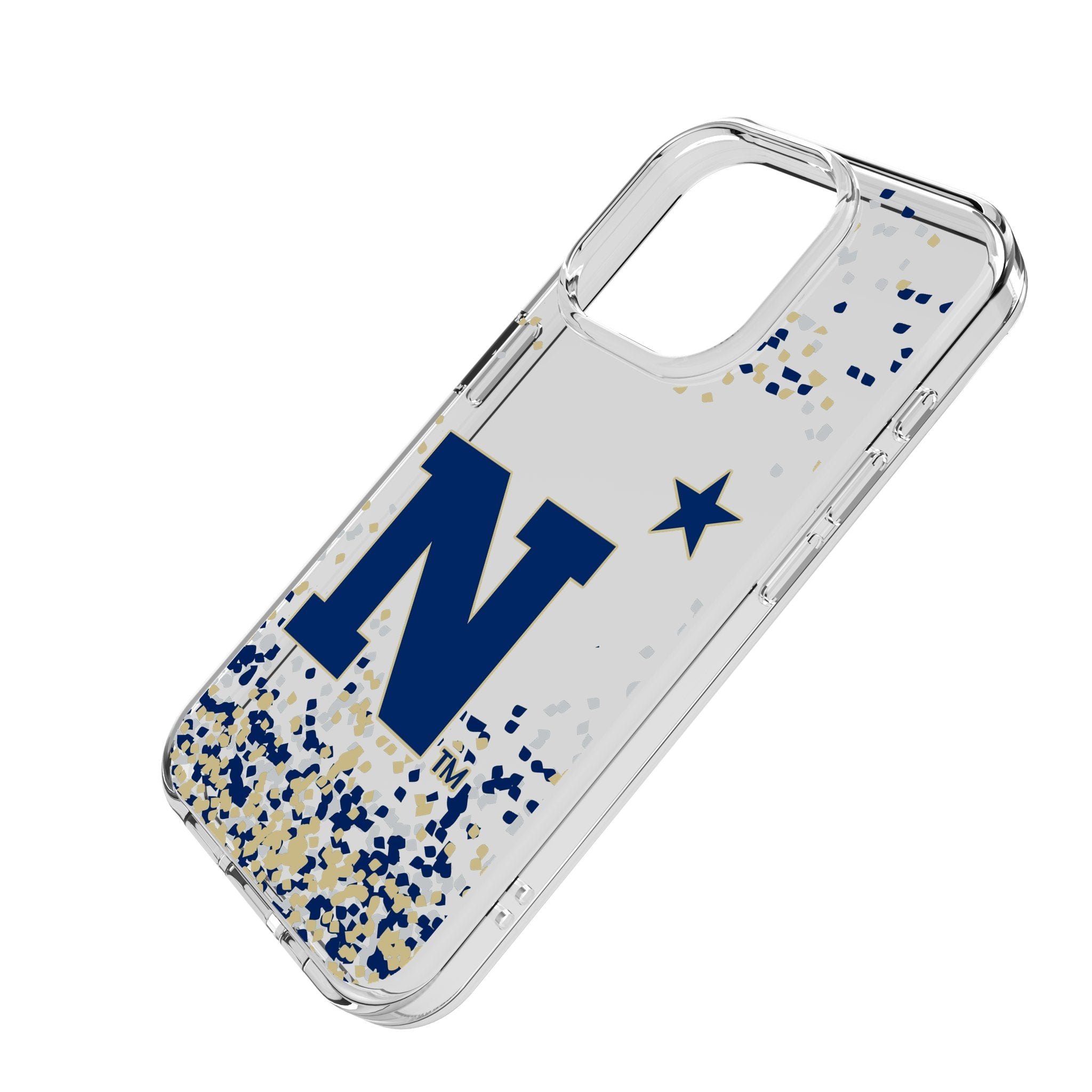 United State Naval Academy Midshipmen Confetti Clear Phone Case for Apple iPhone 2