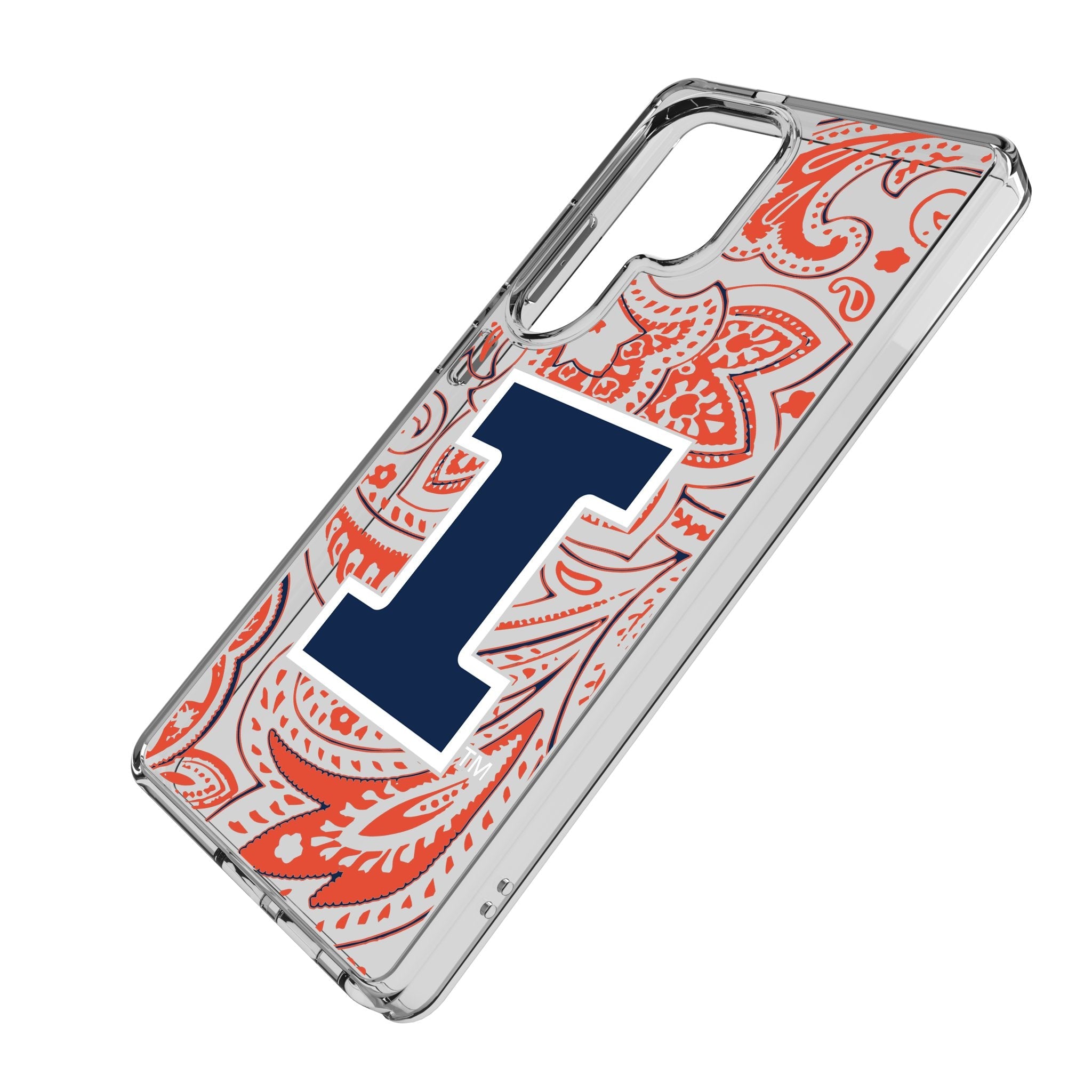 University of Illinois Fighting Illini Paisley Clear Phone Case for Samsung Galaxy