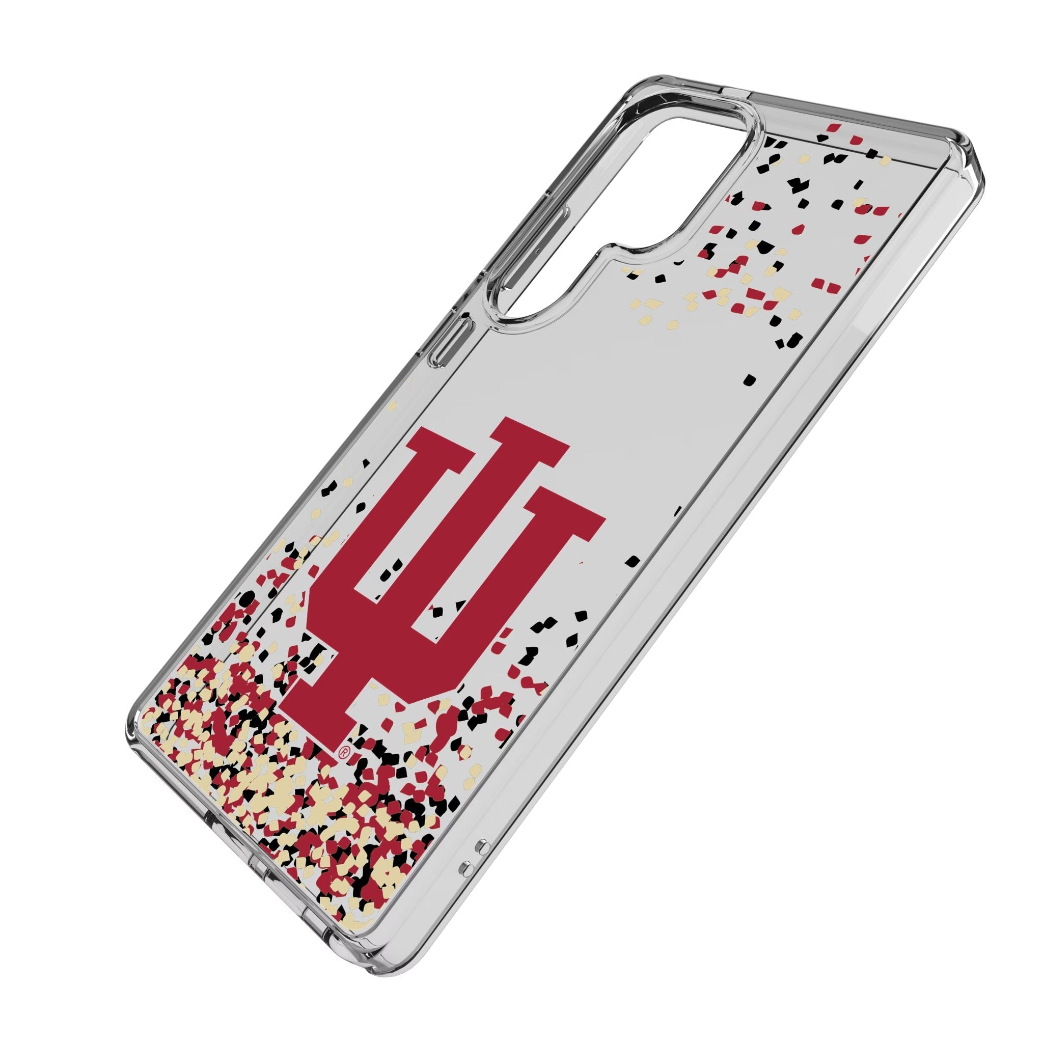 Indiana University Hoosiers Confetti Clear Phone Case for Samsung Galaxy 1