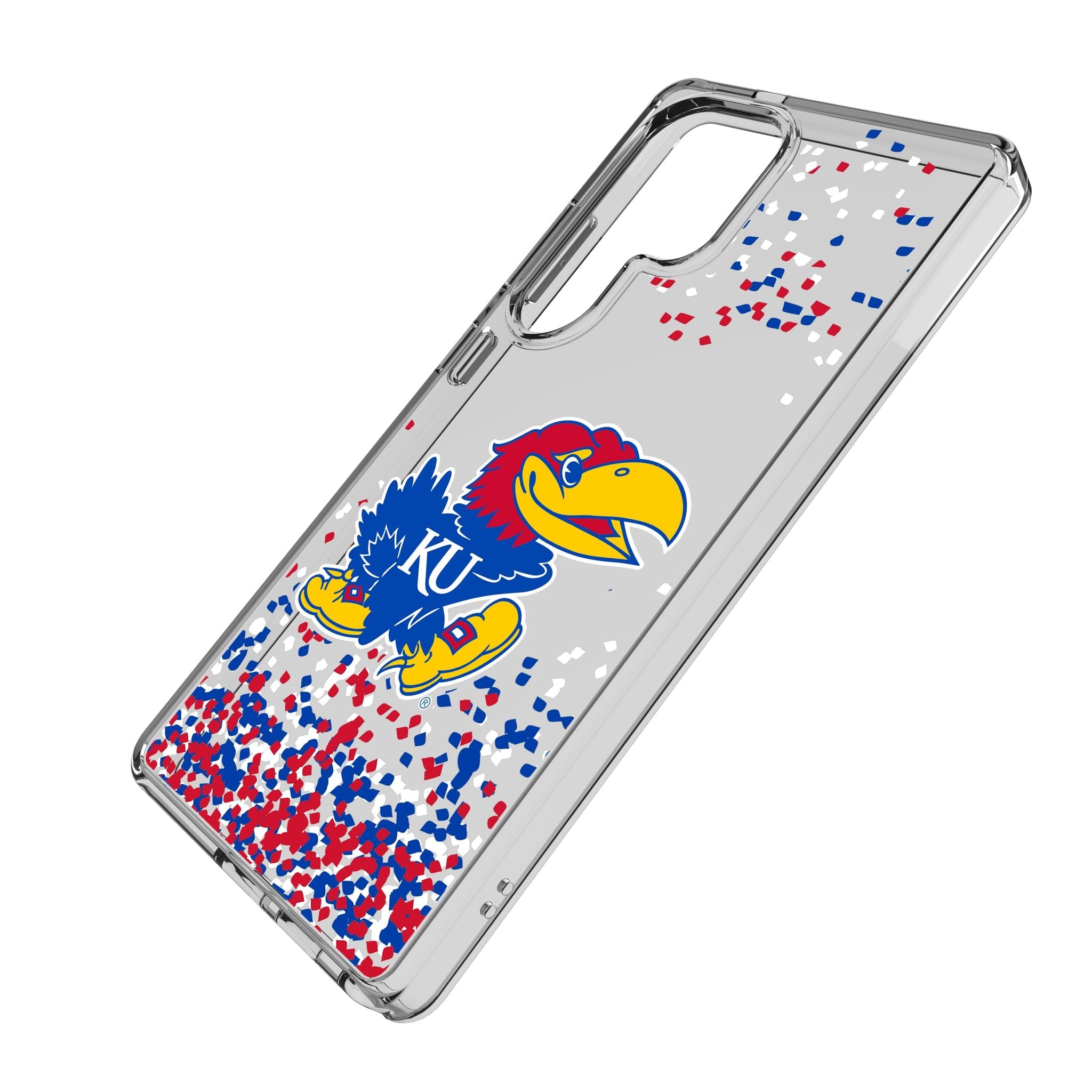 University of Kansas Jayhawks Confetti Clear Phone Case for Samsung Galaxy 2