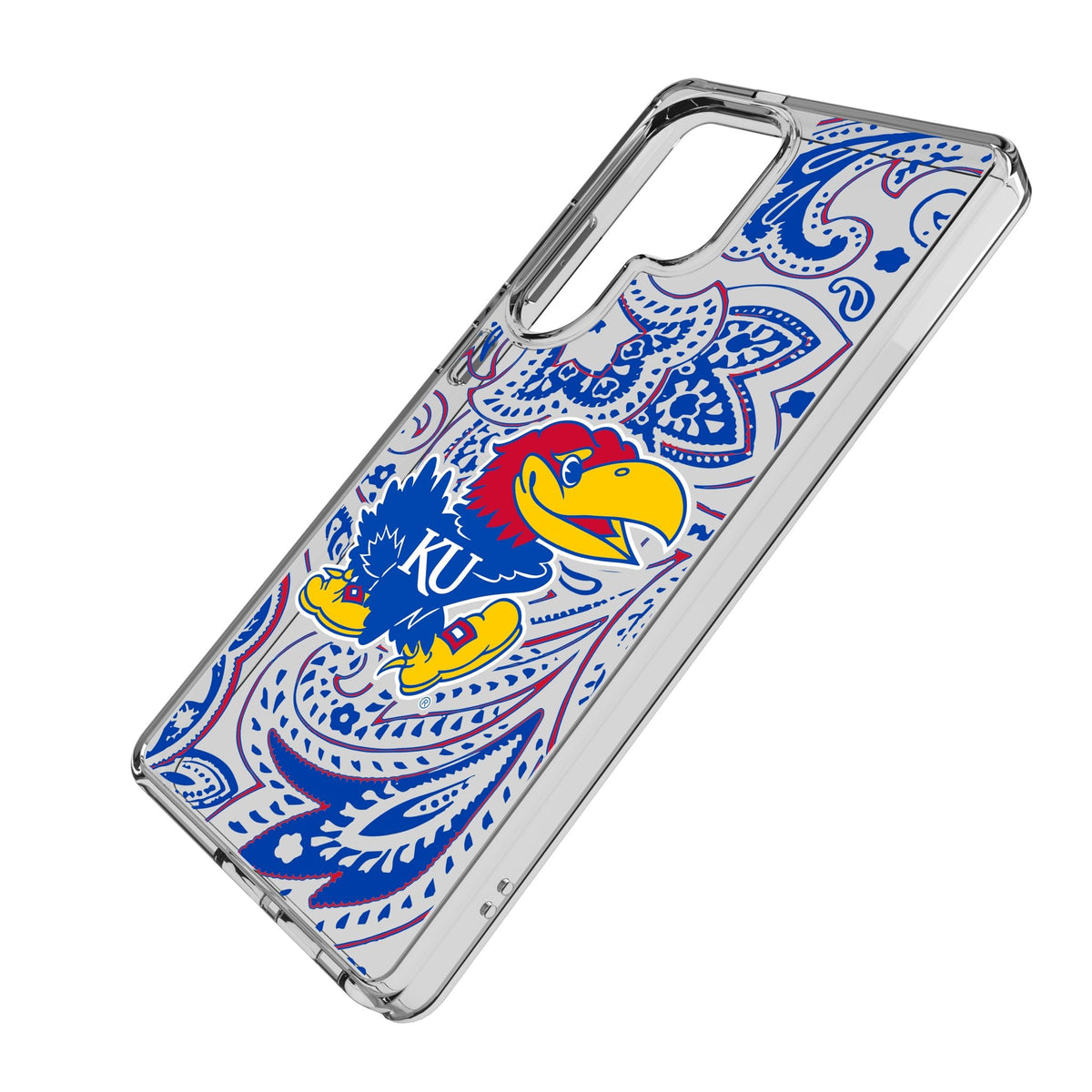 University of Kansas Jayhawks Paisley Clear Phone Case for Samsung Galaxy