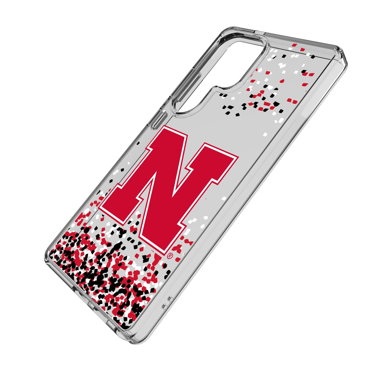 University of Nebraska Huskers Block N Confetti Clear Phone Case for Samsung Galaxy 2
