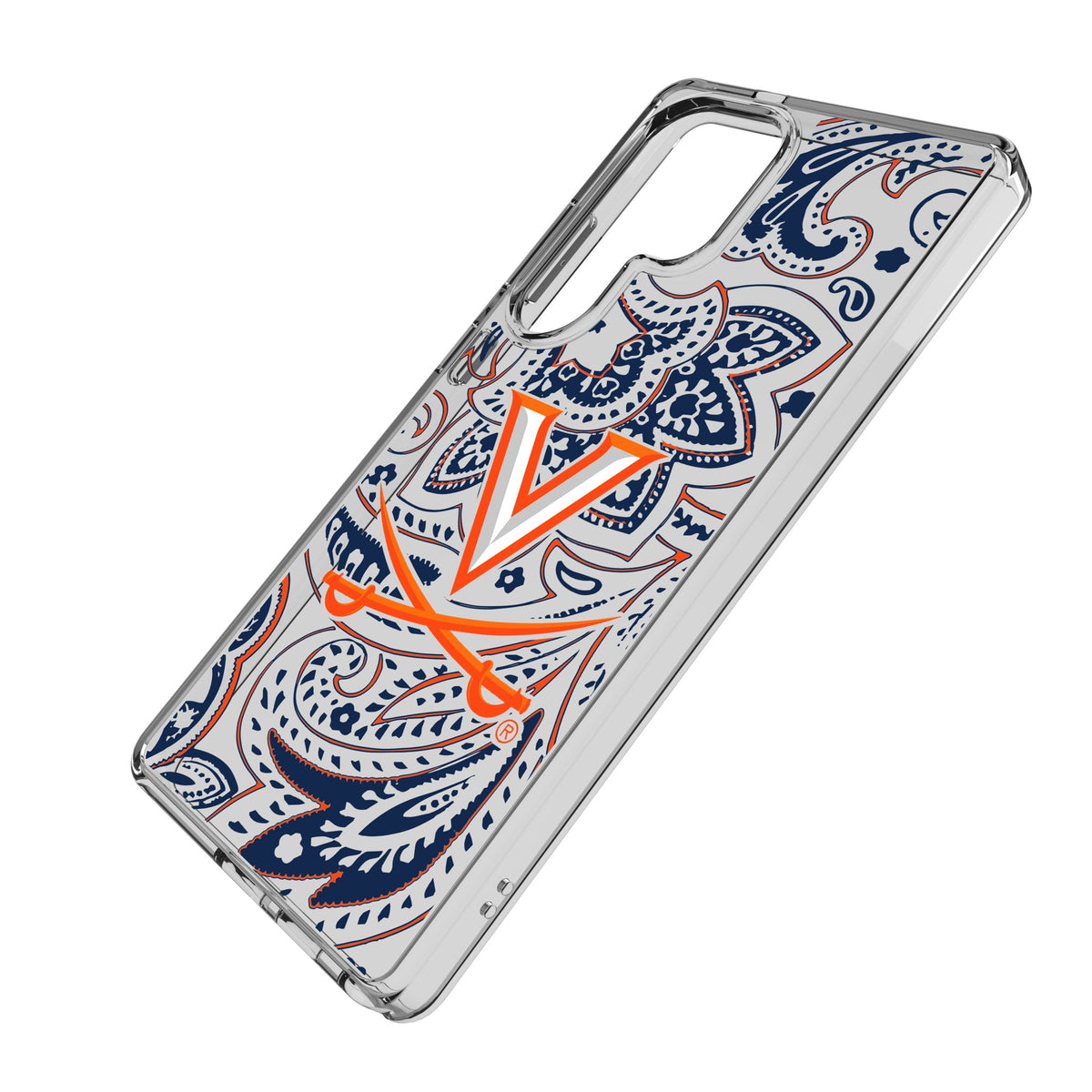 University of Virginia Cavaliers Paisley Clear Phone Case for Samsung Galaxy