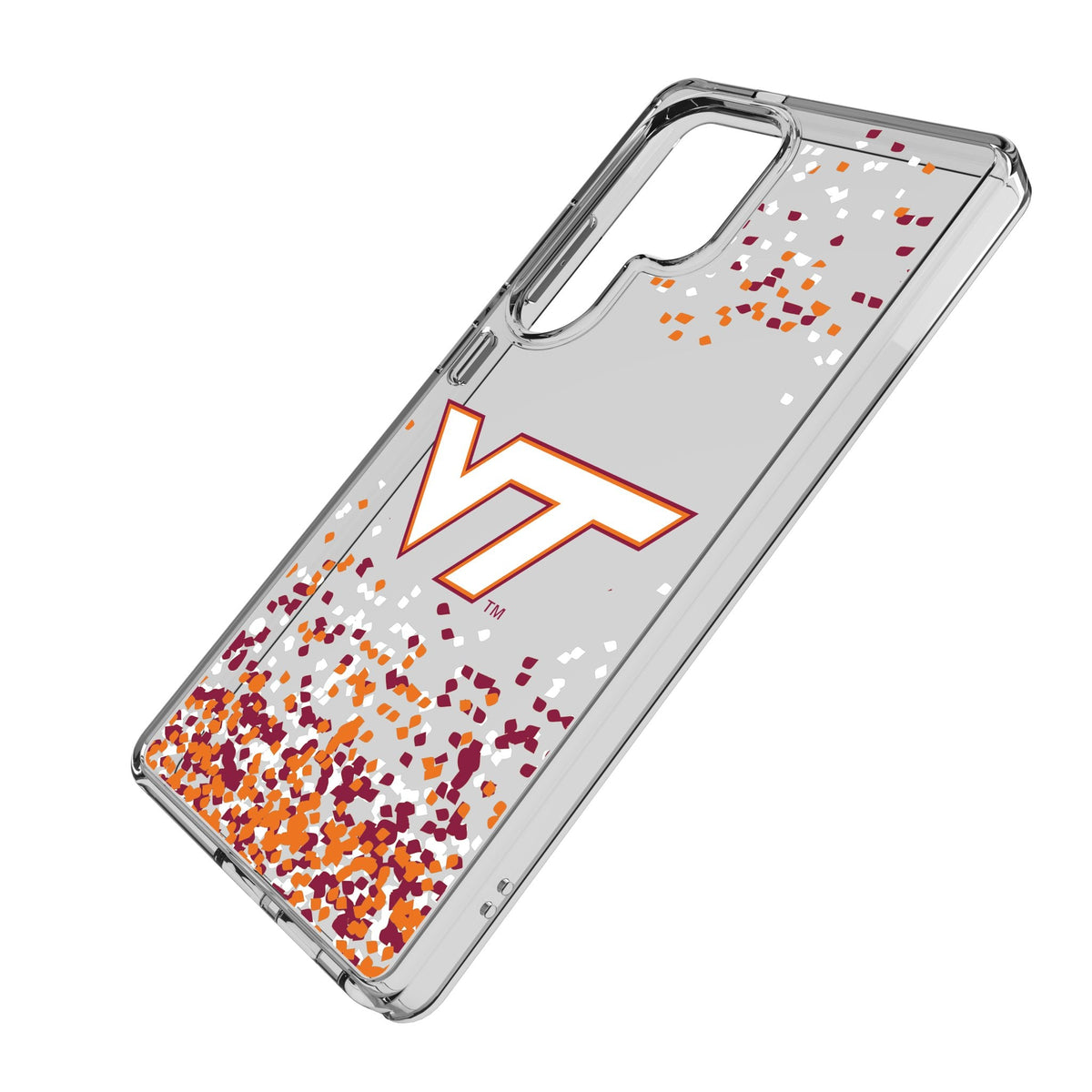 Virginia Tech Hokies Confetti Clear Phone Case for Samsung Galaxy 2