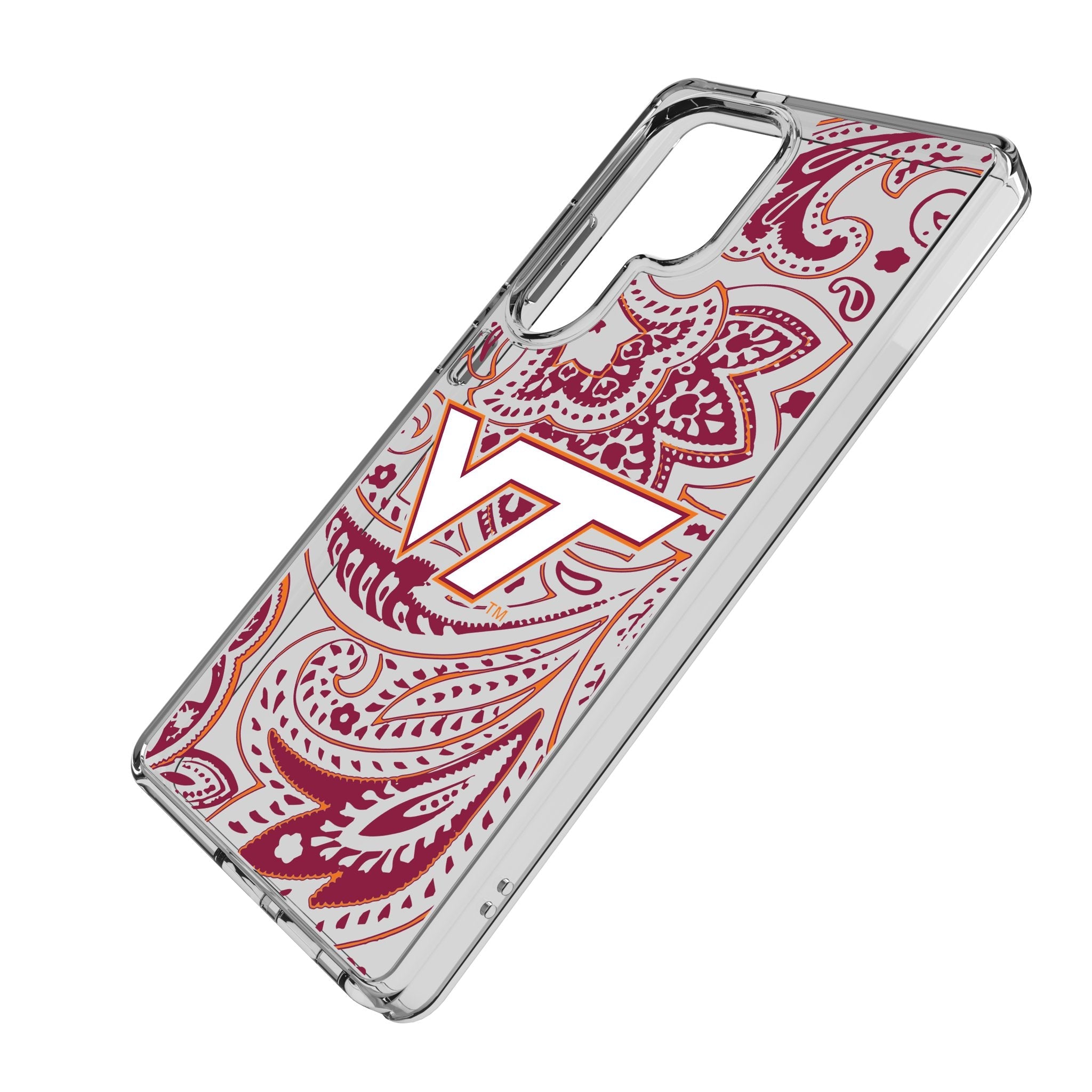 Virginia Tech Hokies Paisley Clear Phone Case for Samsung Galaxy 2