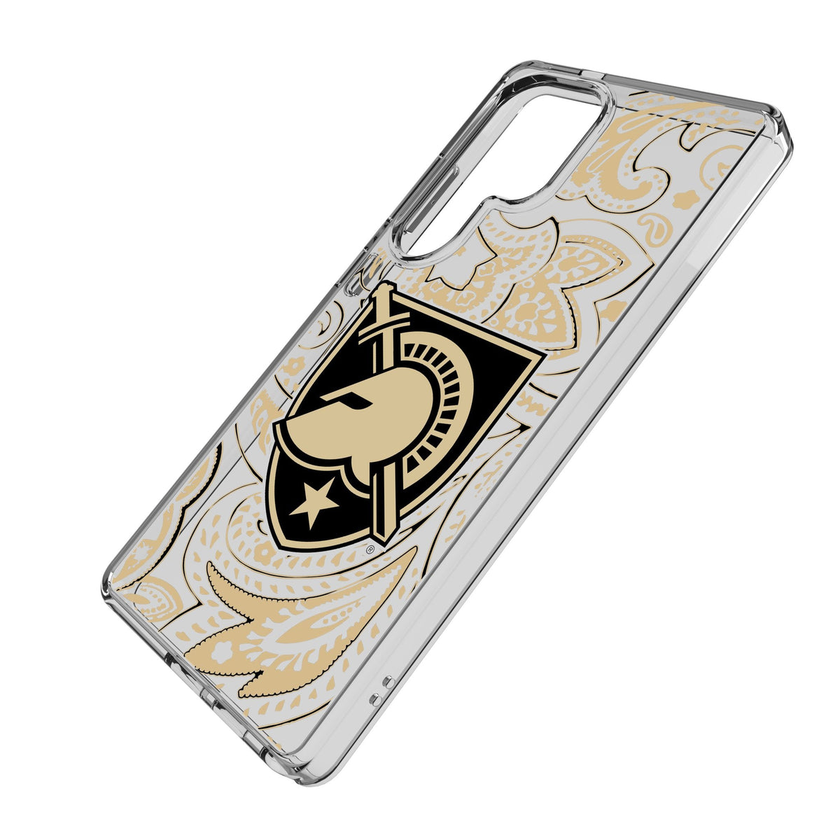 United States Military Academy Black Knights Paisley Clear Phone Case for Samsung Galaxy 2