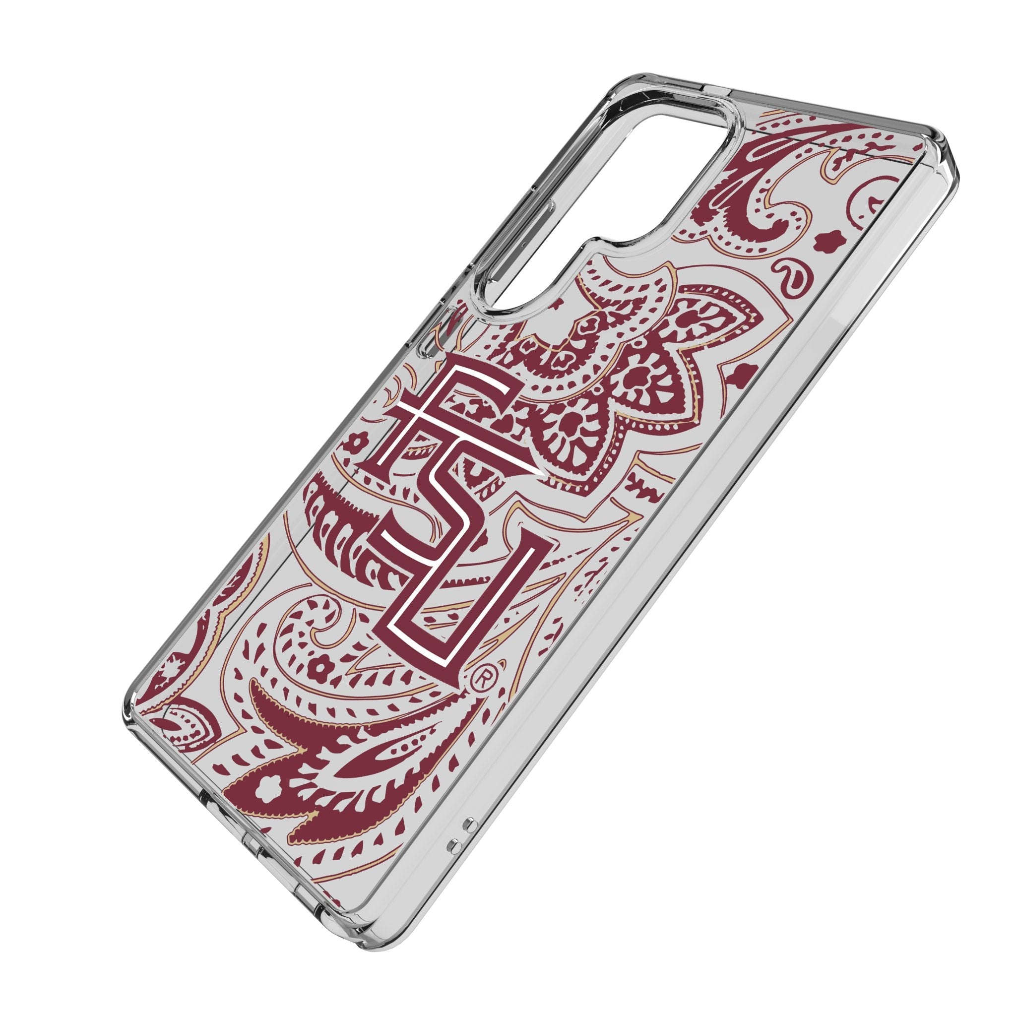 Florida State University Seminoles Athletic Wordmark Paisley Clear Phone Case for Samsung Galaxy 2