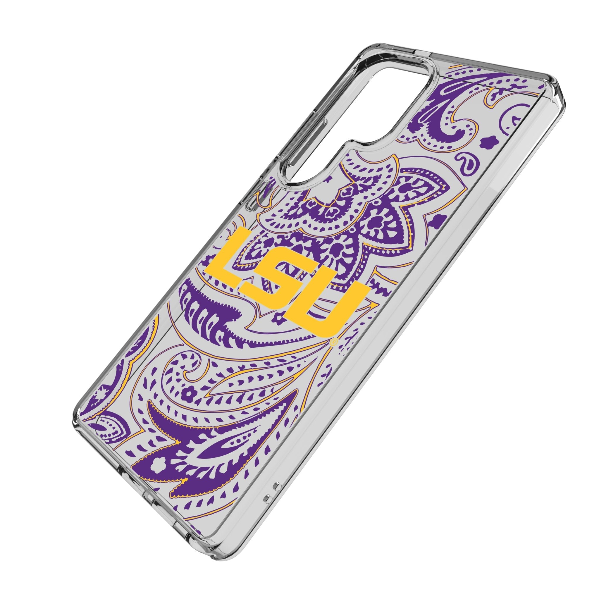 Louisiana State University Tigers Paisley Clear Phone Case for Samsung Galaxy