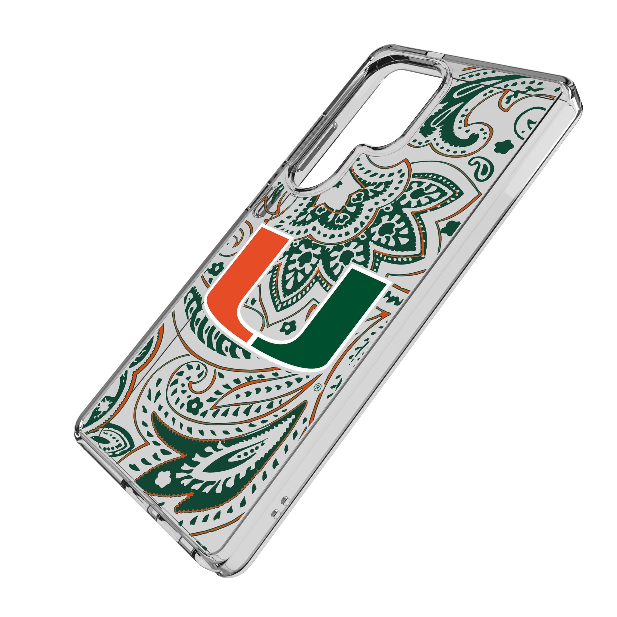 University of Miami Hurricanes Paisley Clear Phone Case for Samsung Galaxy 2
