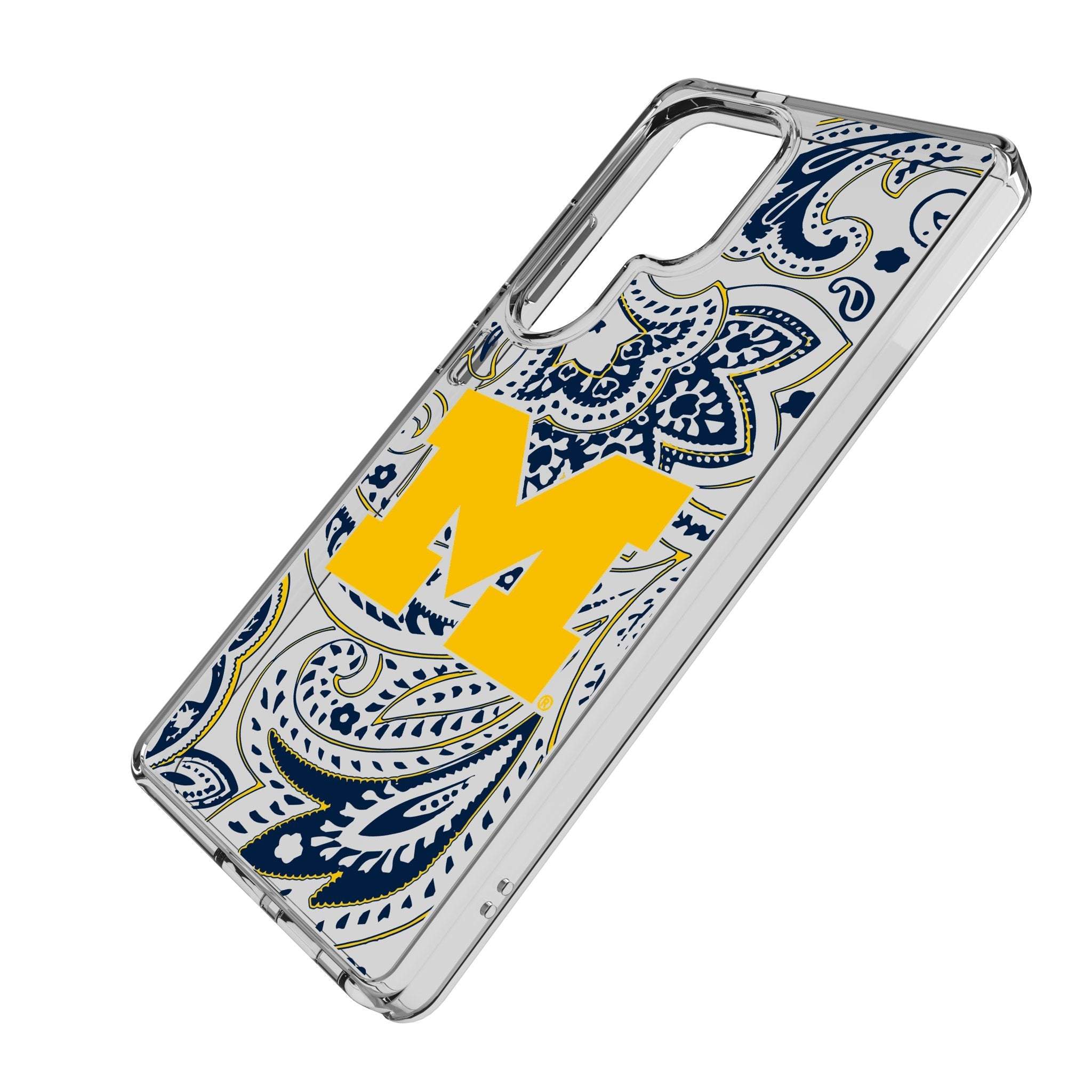 University of Michigan Wolverines Paisley Clear Phone Case for Samsung Galaxy 2