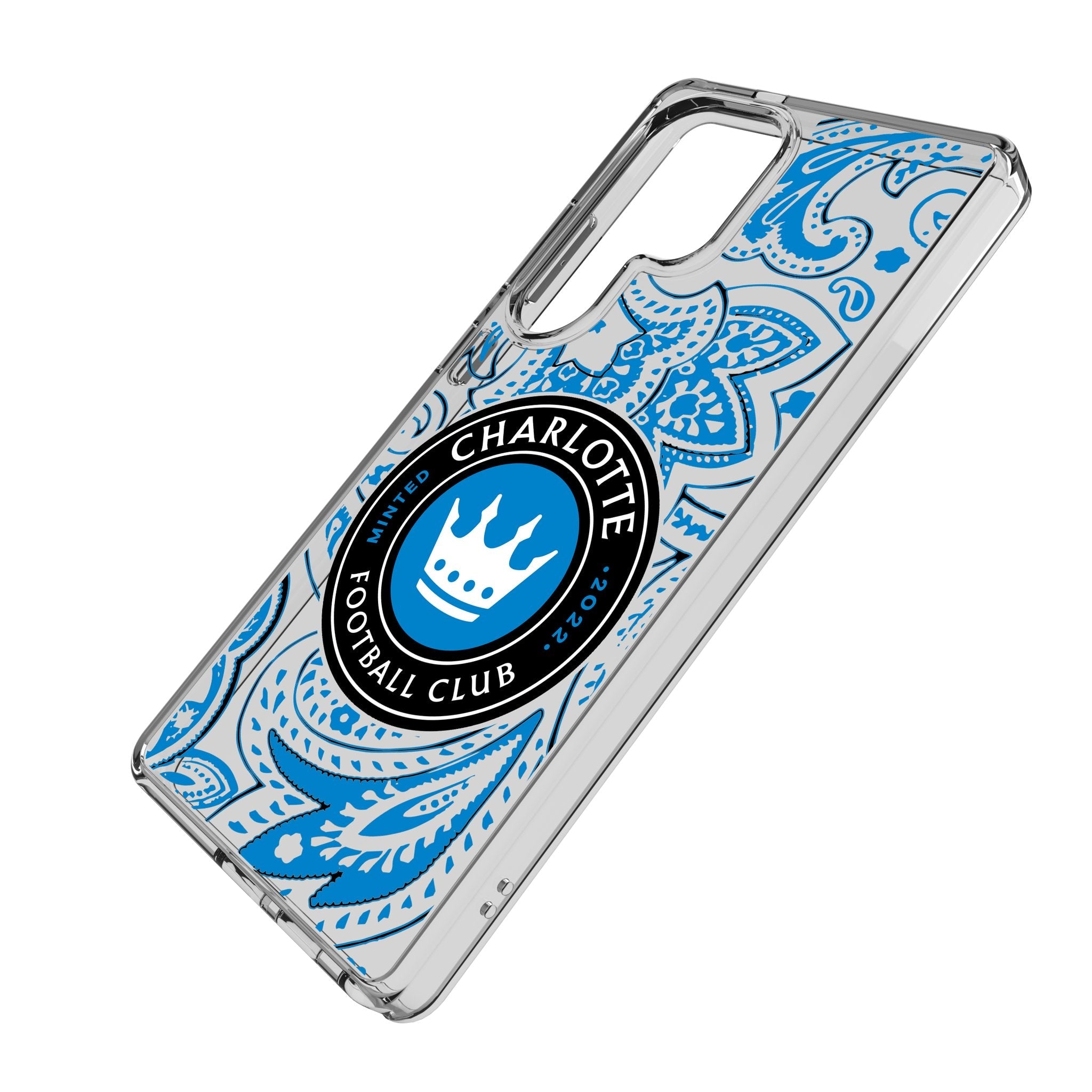 Charlotte FC Paisley Clear Phone Case for Samsung Galaxy