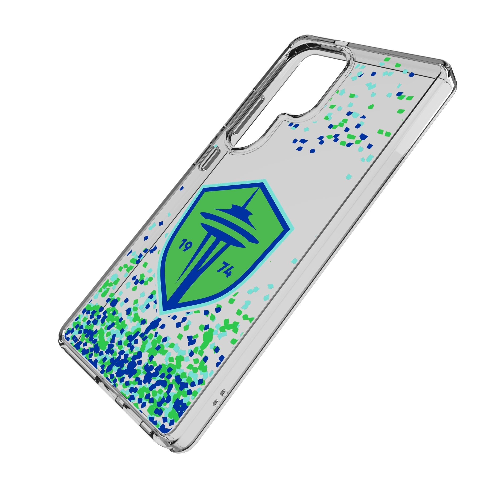 Seattle Sounders FC Confetti Clear Phone Case for Samsung Galaxy 1